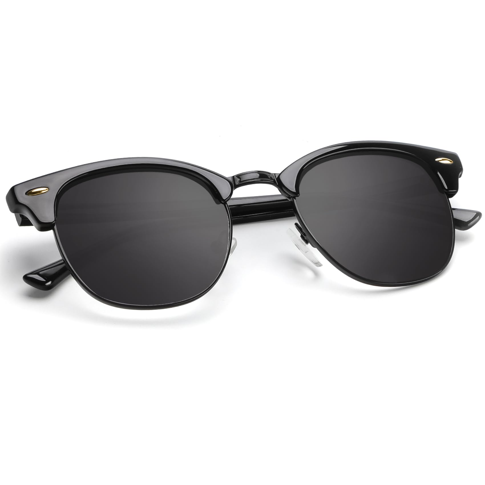 KALIYADI Polarized Sunglasses for Men and Women Semi-Rimless Frame Driving Sun glasses UV Blocking