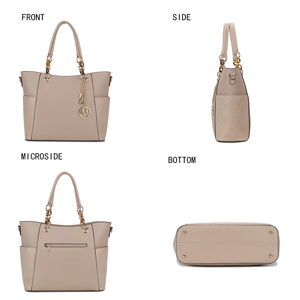 MKF Collection Tote Bag for Women, Handbag Set with Wallet-Top-Handle- Vegan Leather Purse
