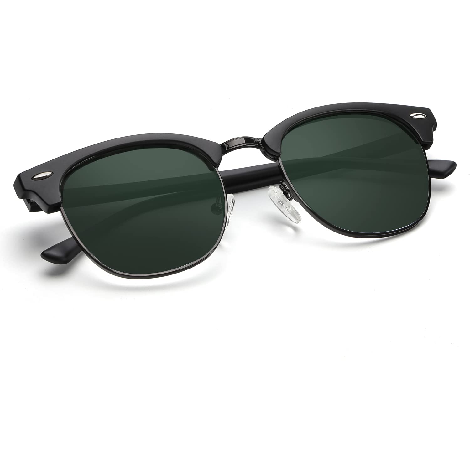 KALIYADI Polarized Sunglasses for Men and Women Semi-Rimless Frame Driving Sun glasses UV Blocking