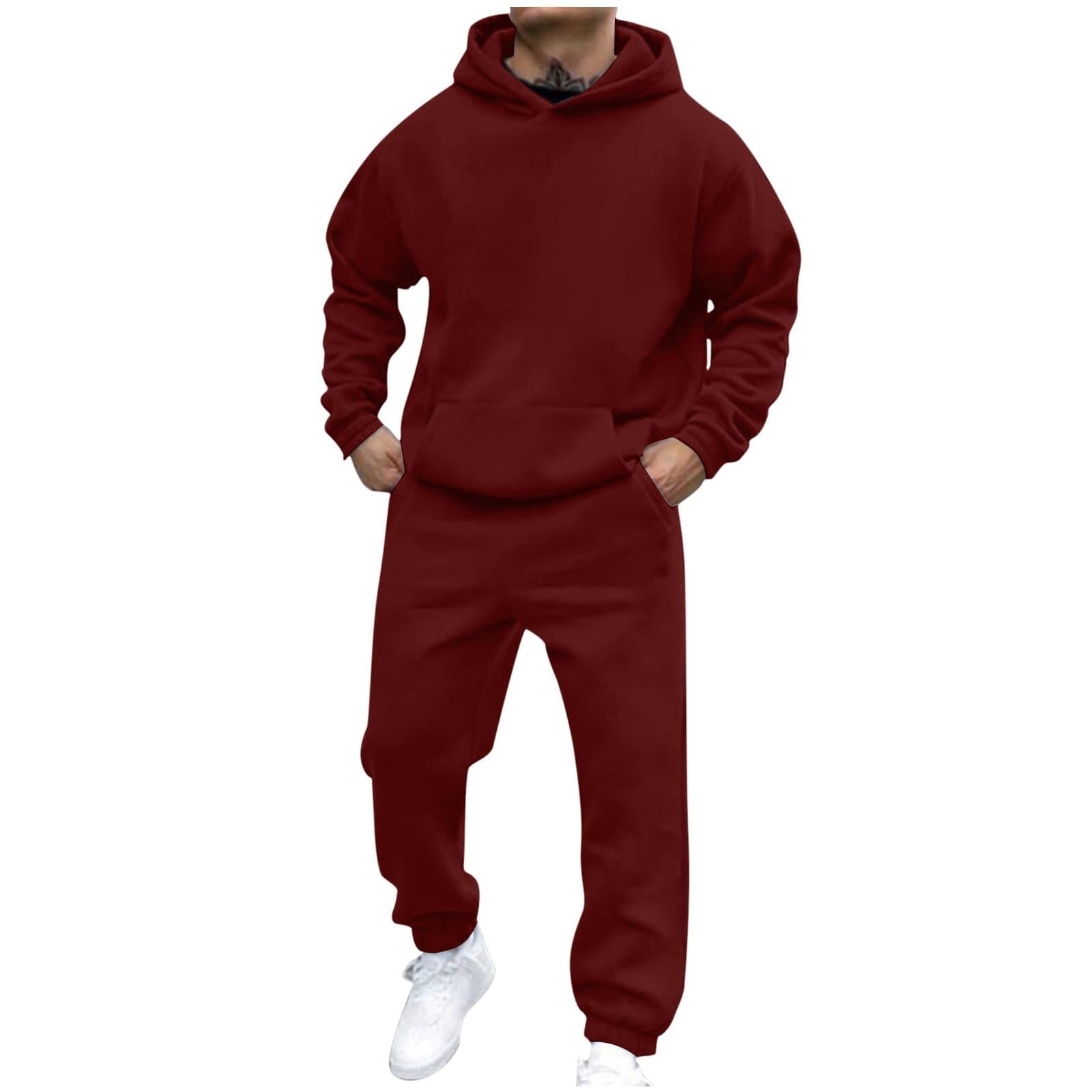 Men's Jogger Set 2 Piece Lounge Sweatshirt Sets Outfits Matching Sweatsuits Two Piece