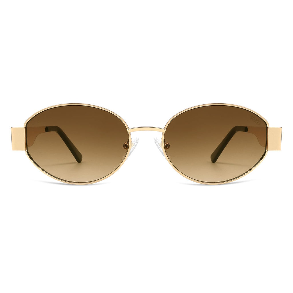 SOJOS Retro Oval Sunglasses for Women Trendy Classic Shades UV400 Protection SJ1256