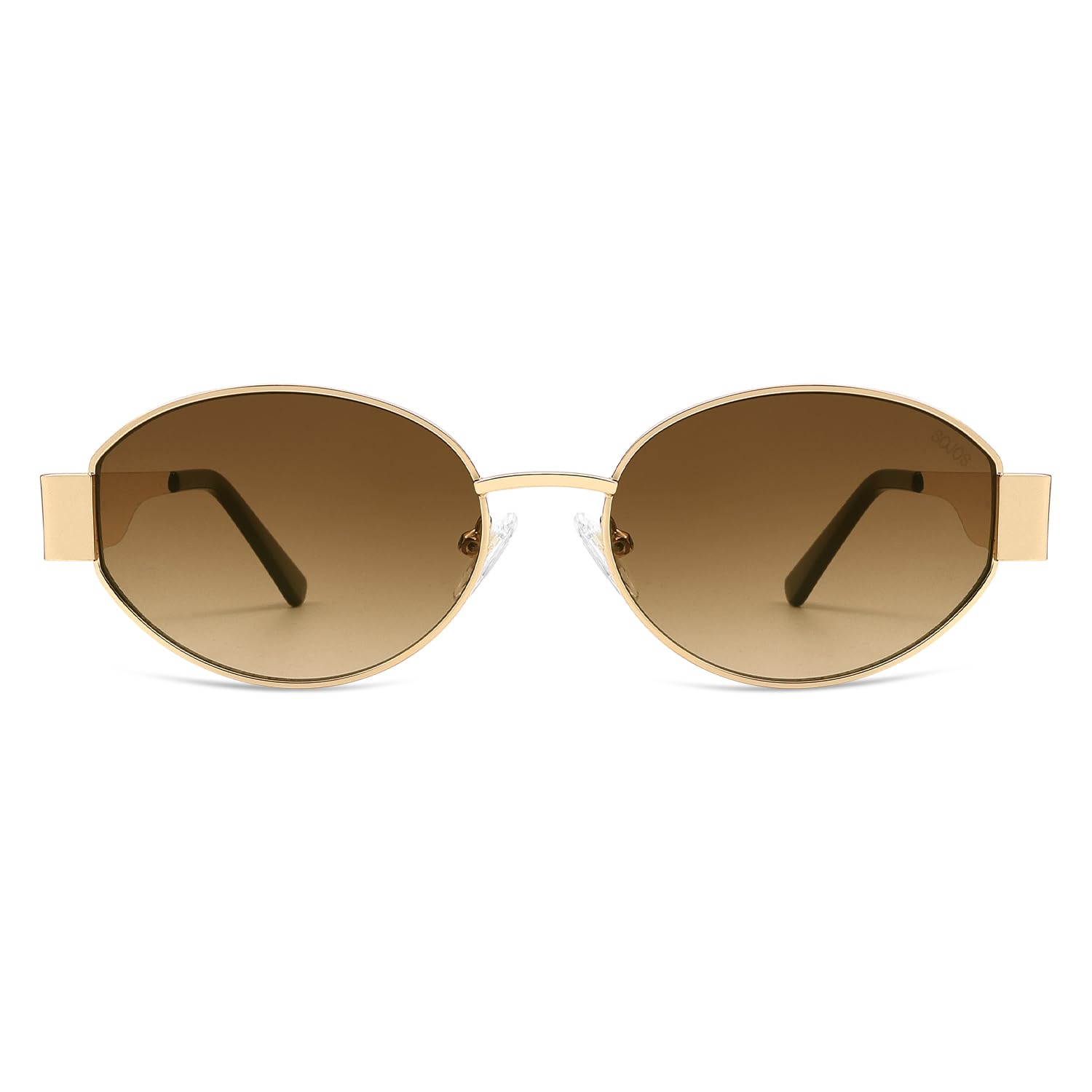 SOJOS Retro Oval Sunglasses for Women Trendy Classic Shades UV400 Protection SJ1256