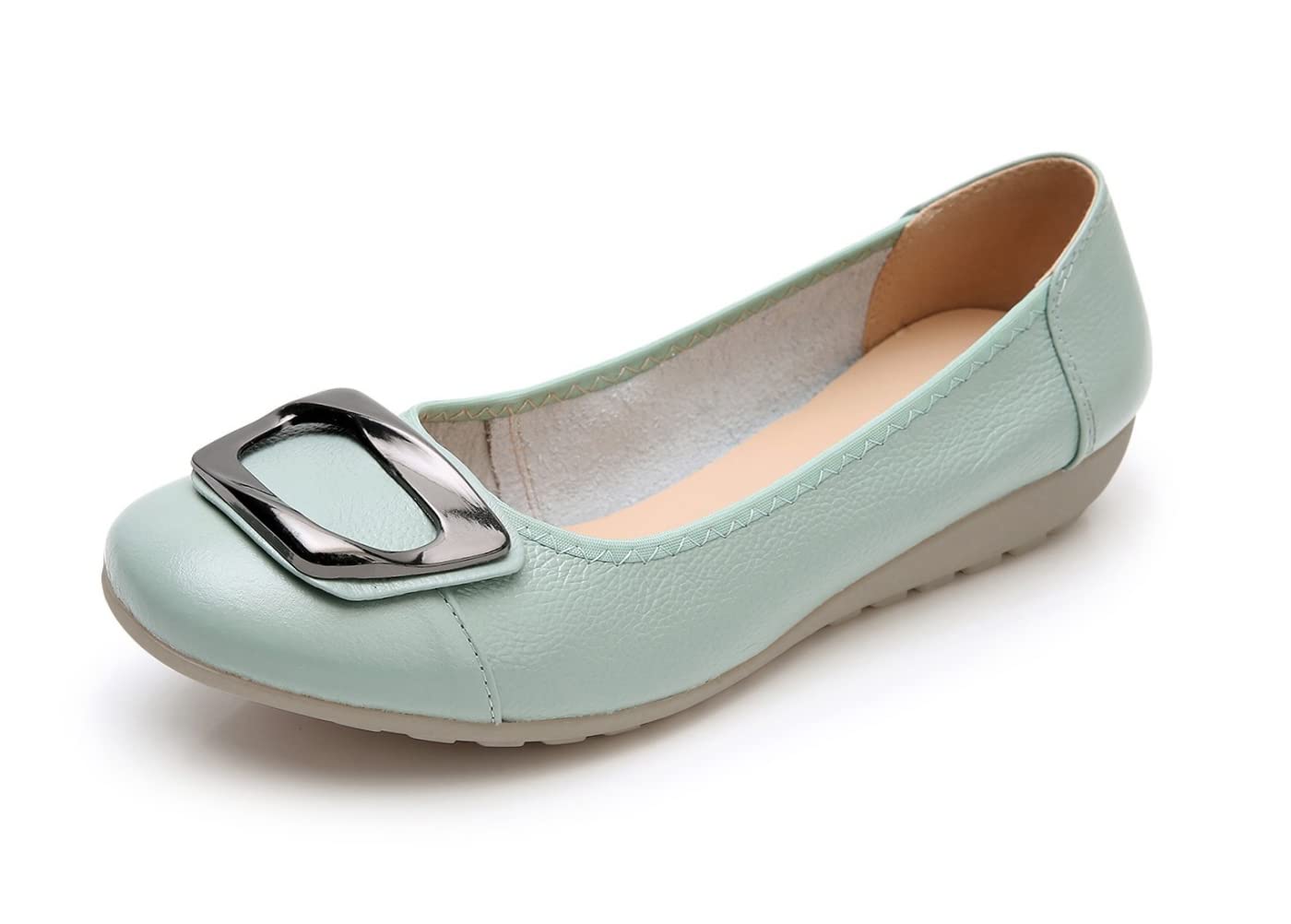 VenusCelia Women's Buckle Dance Flats Shoe