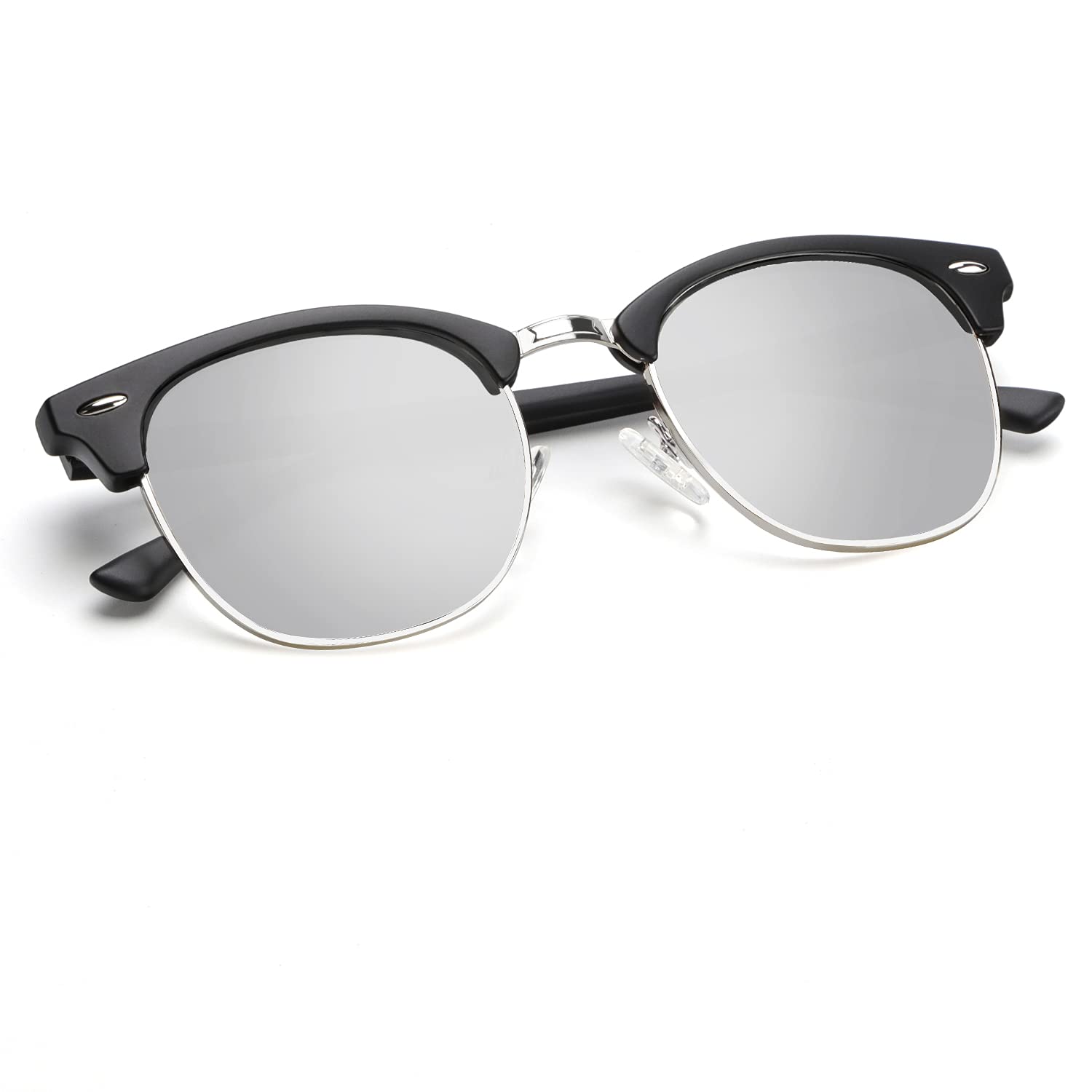 KALIYADI Polarized Sunglasses for Men and Women Semi-Rimless Frame Driving Sun glasses UV Blocking