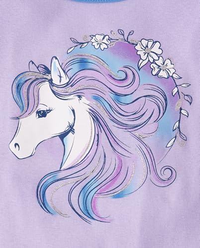 The Children's Place Girls' 100% Cotton Long Sleeve Top and Pants, 2 Piece Pajama Set