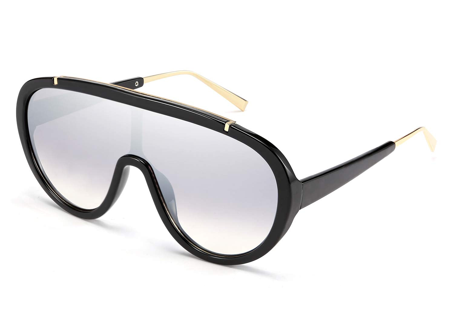 FEISEDY Sunglasses Women Oversized One Piece Frame UV400 Sun Glasses Trendy Retro Shades B2580