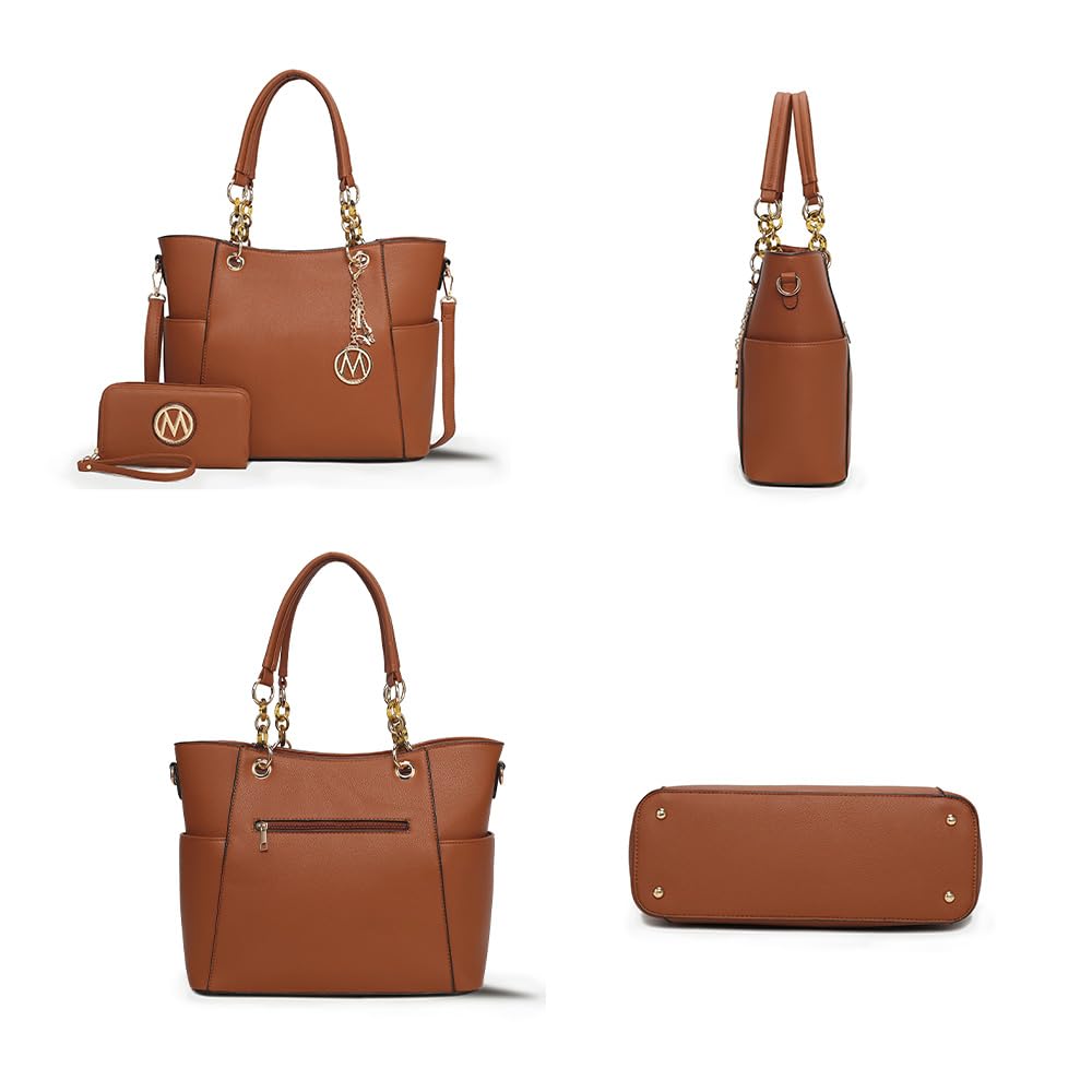 MKF Collection Tote Bag for Women, Handbag Set with Wallet-Top-Handle- Vegan Leather Purse