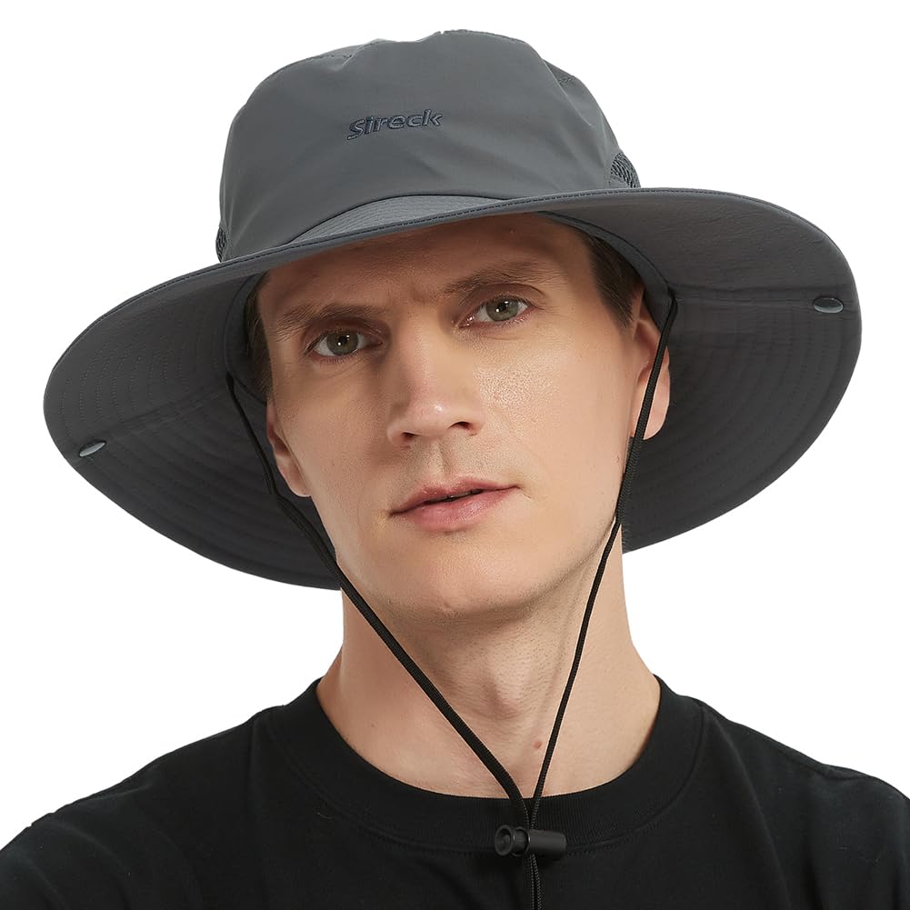 Fishing Hat, UPF50+ Wide Brim Sun Hat for Men Women, UV Protection Hiking Beach Bucket Hats Summer Safari Hat