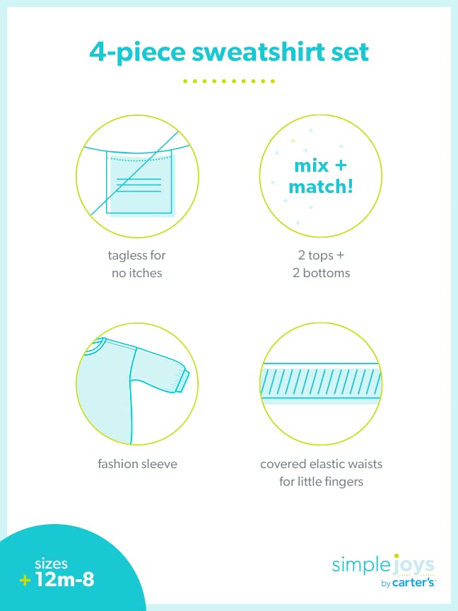 Simple Joys by Carter's girls 4-piece Playwear Set