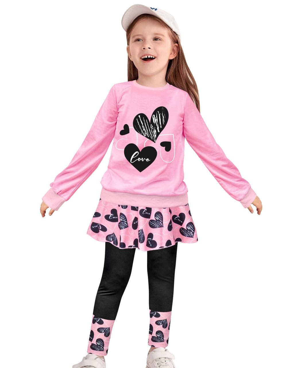 Toddler Kid Girl Clothing Set Outfit Long Sleeve Top, Unicorn Print Pantskirts Fall Winter Outfit Set