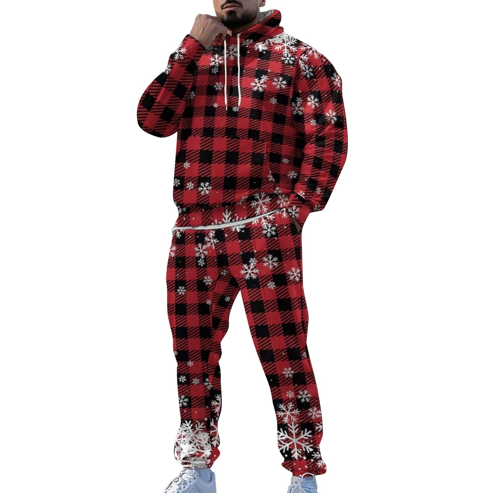 Men's Jogger Set 2 Piece Lounge Sweatshirt Sets Outfits Matching Sweatsuits Two Piece