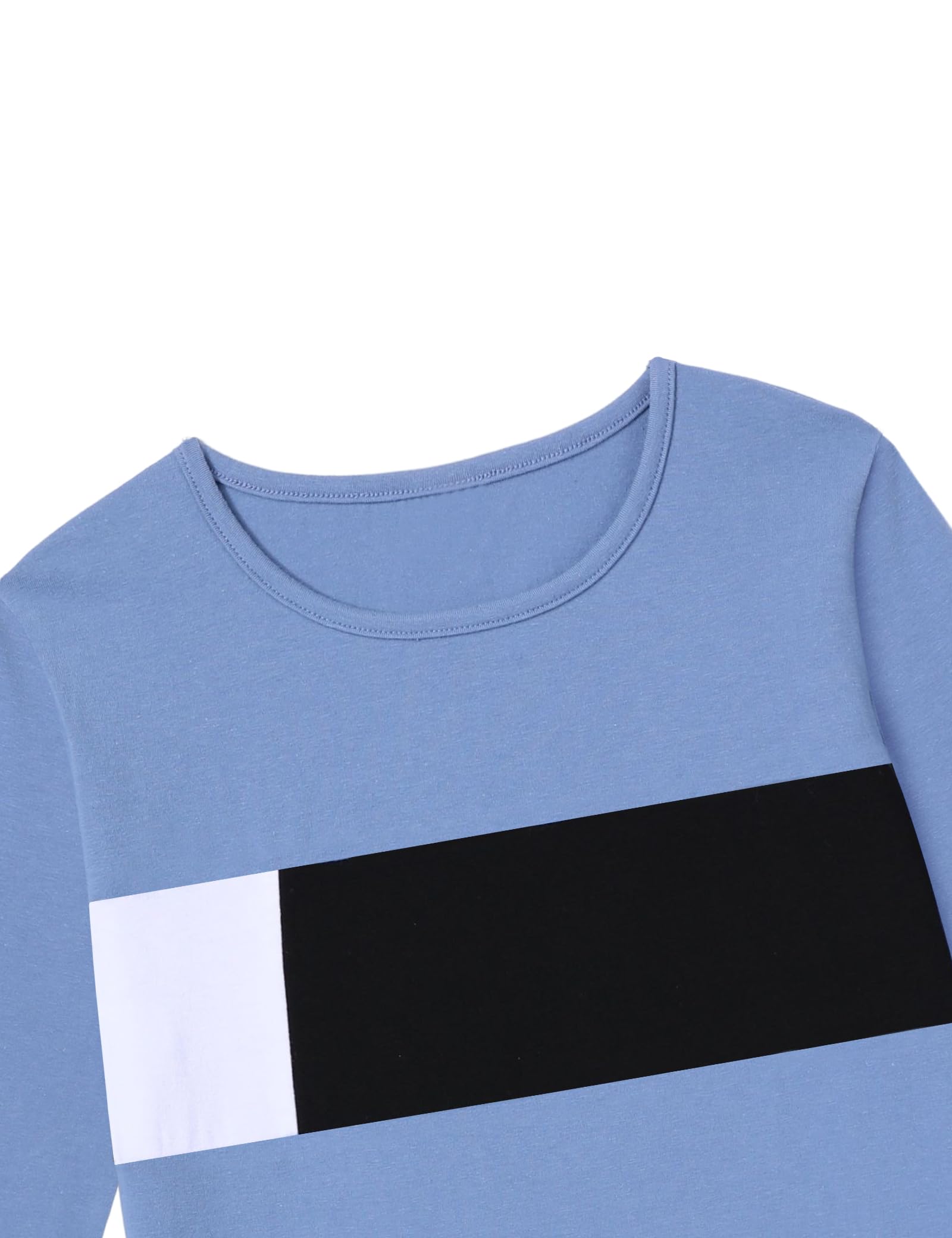 Boys Clothes Color Block Round Neck Long Sleeve Sweatshirt and Casual Pants 2Pcs Fall Outfits Clothes for Boys 6-14 Y