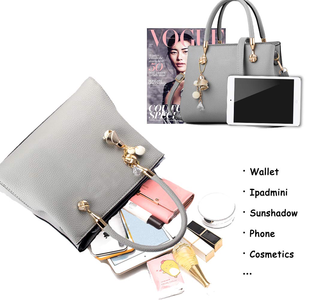 Purses and Handbags for Women Fashion Ladies PU Leather Top Handle Satchel Shoulder Tote Bags