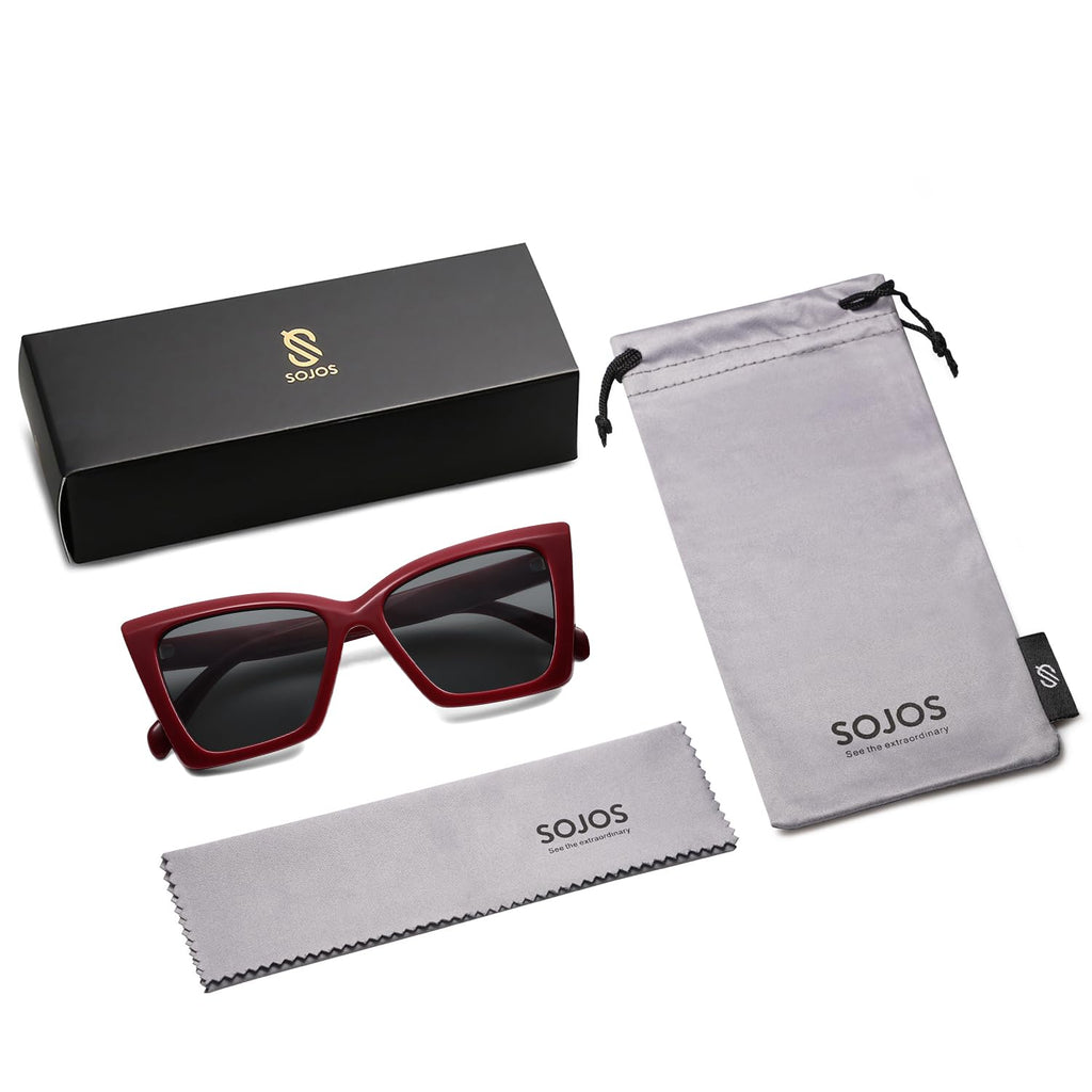SOJOS Trendy Oversized Cateye Sunglasses Womens UV400 Large Designer Shades Lentes De Sol Para Mujer SJ2347