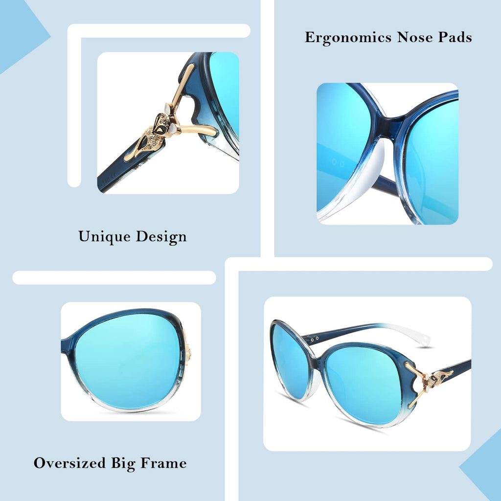 FIMILU Sunglasses for Women Trendy Polarized Sunglasses Oversized Big Sun Glasses Ladies Shades UV Protection