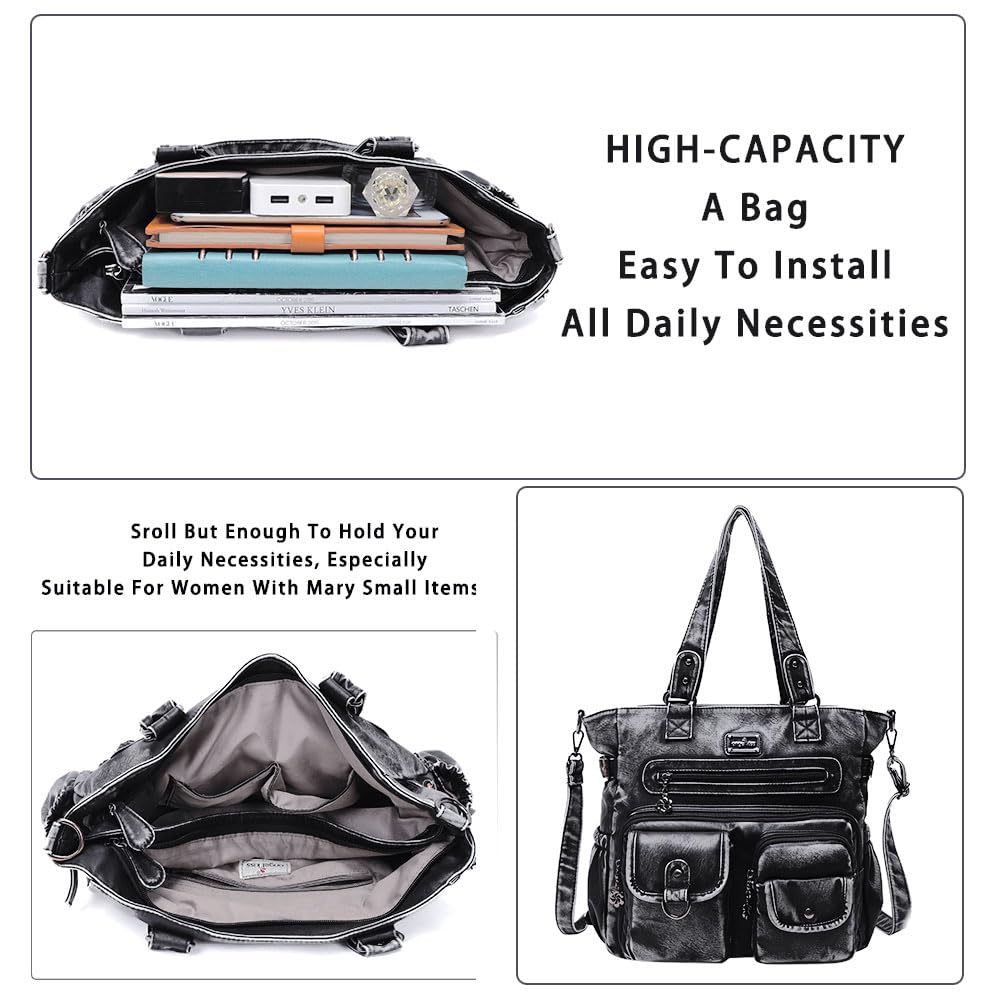 Angelkiss Purses and Handbag for Women Soft Leather Hobo Bags Satchel Shoulder Bags Ladies Tote Crossbody Bag