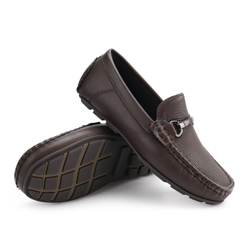 JABASIC Kids Penny Loafer Casual Slip-On Moccasin Flats Boys Dress Shoes