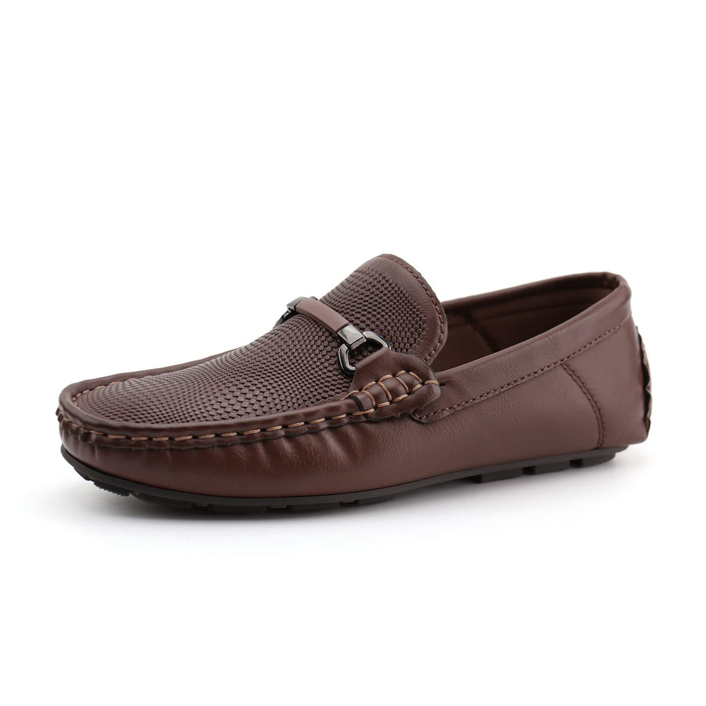 JABASIC Kids Penny Loafer Casual Slip-On Moccasin Flats Boys Dress Shoes
