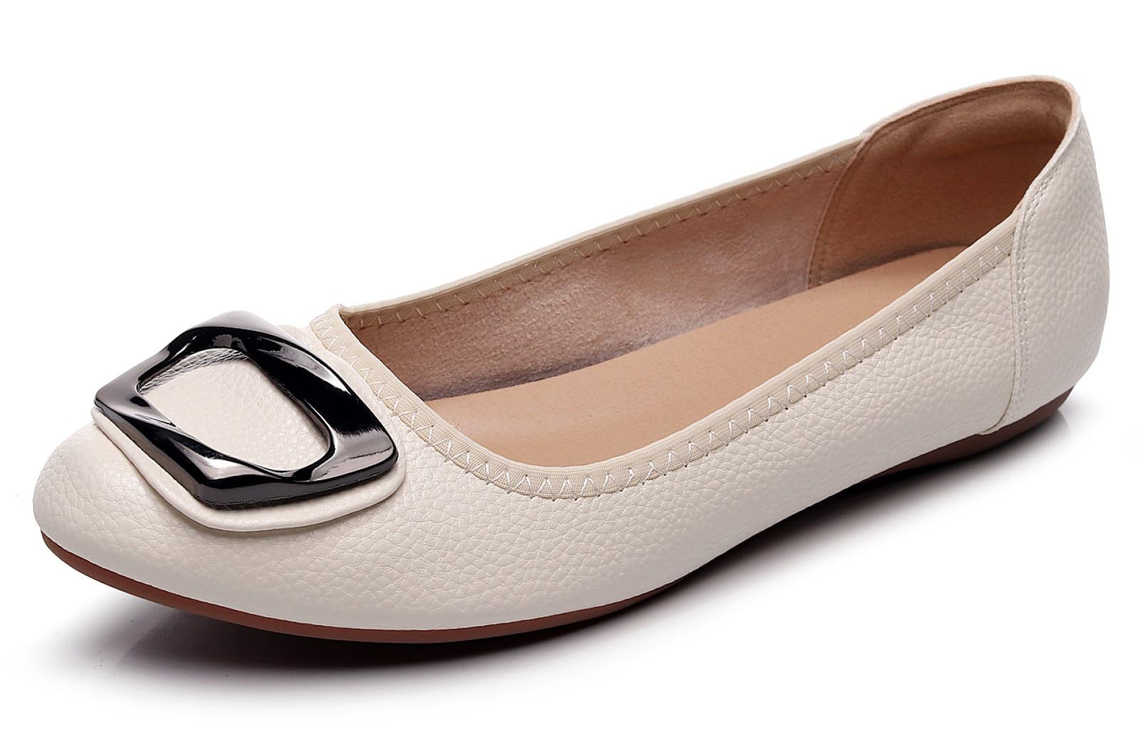 VenusCelia Women's Buckle Dance Flats Shoe