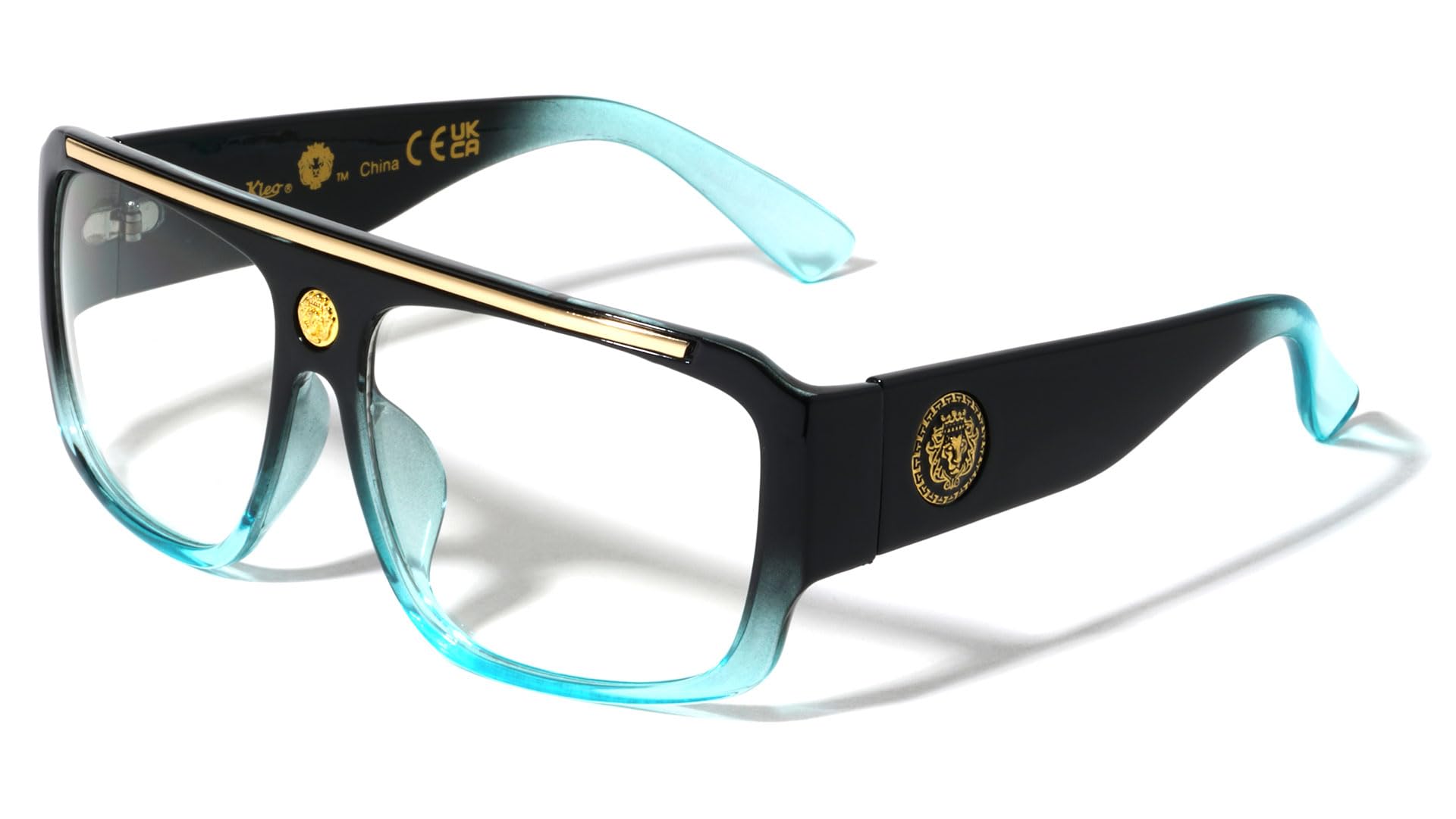 V.W.E. Lion Head Flat Top Hip Hop Rapper Retro Bold Sunglasses