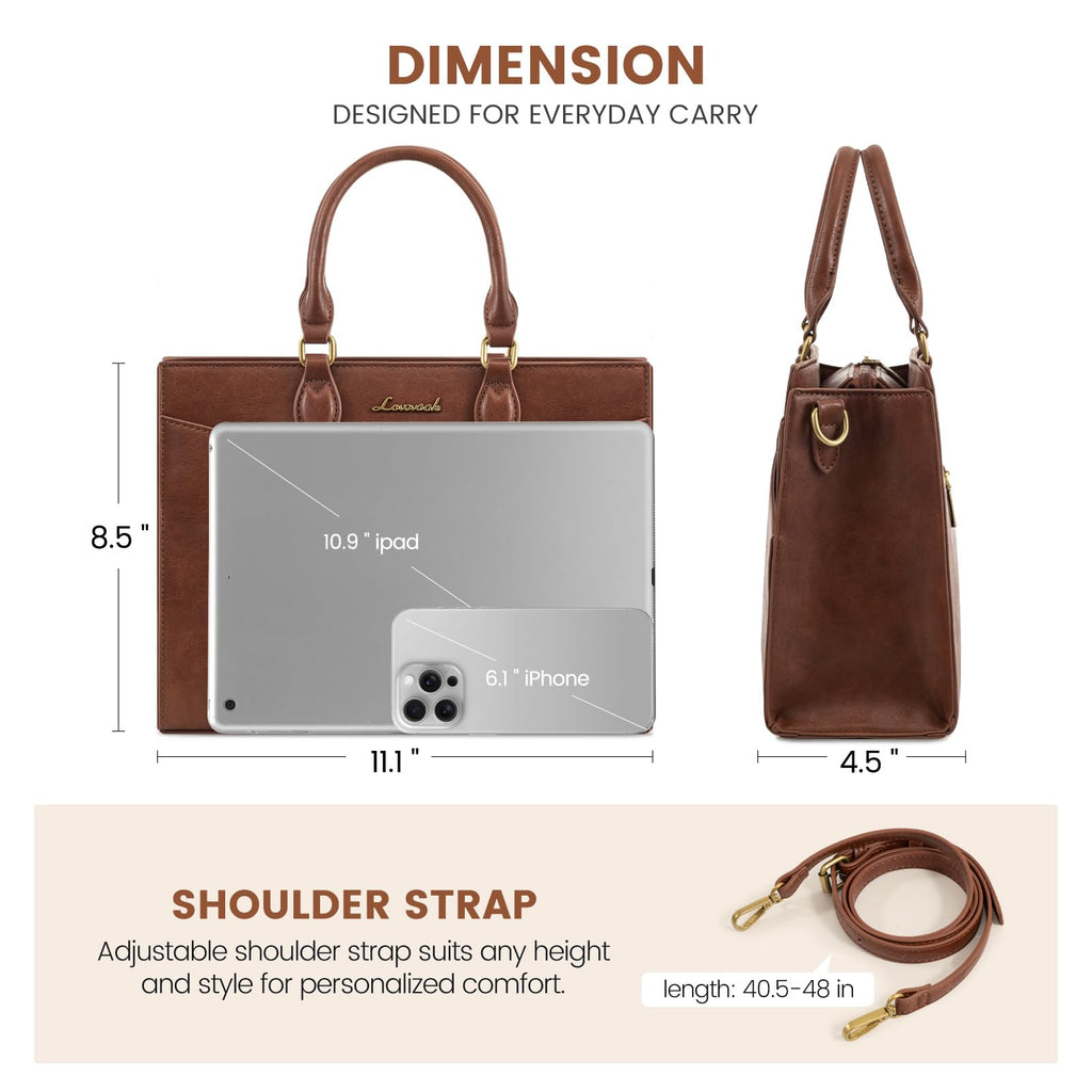 LOVEVOOK Purses for Women,Satchel Handbags Tote Bag, Black Pu Leather Shoulder Crossbody Top Handle Purse with Zipper