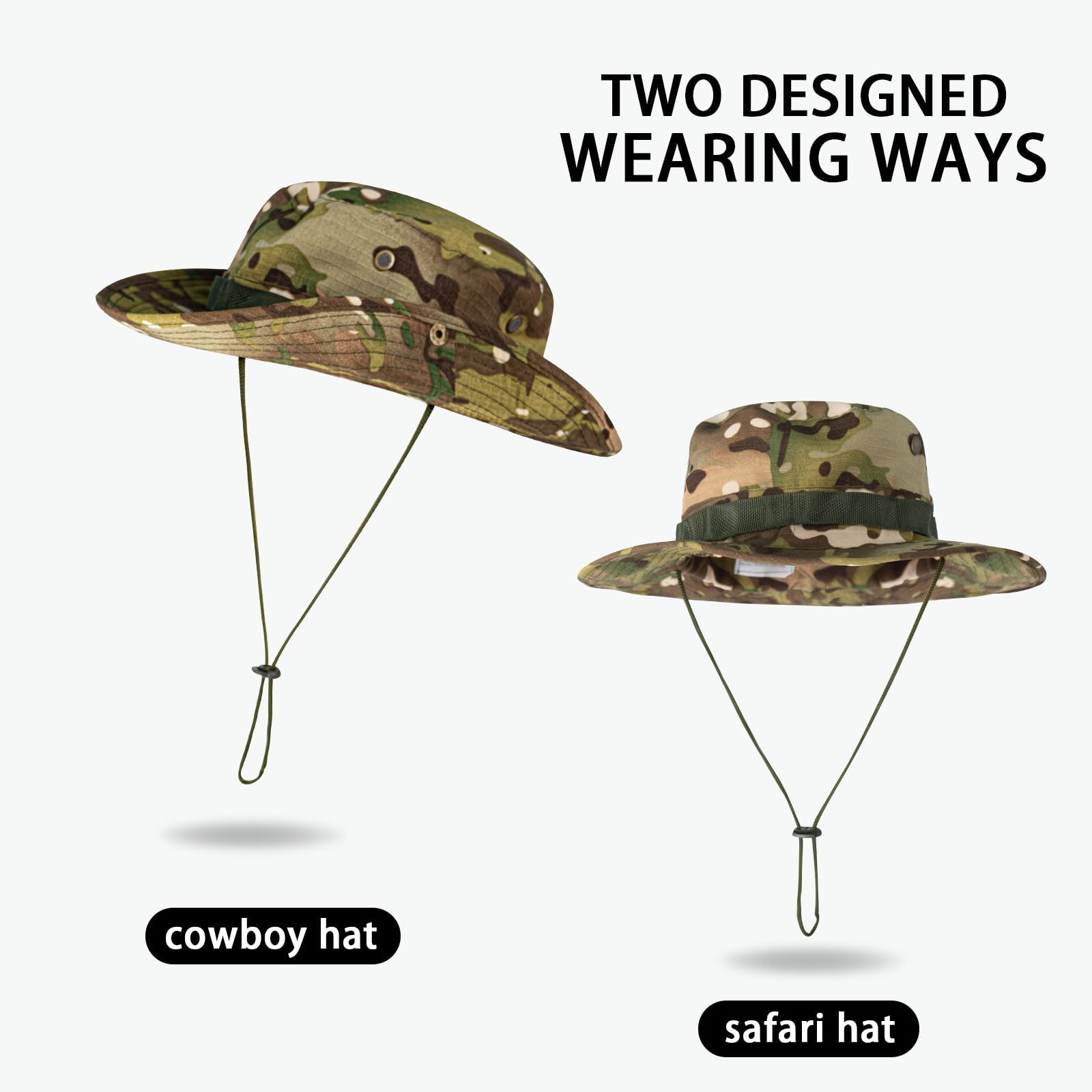 Sun Hats for Men Women Bucket Hat UPF 50+ UV Protection Boonie Hat for Safari Fishing Hiking Garden Beach