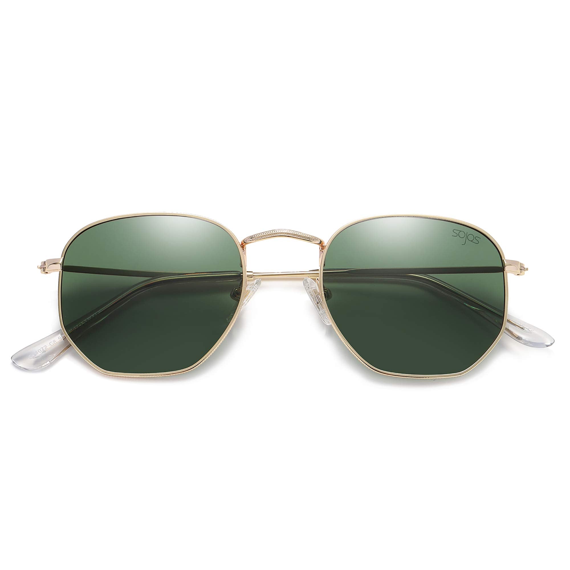 SOJOS Square Polarized Sunglasses for Women Men Small Hexagonal Polygon Shades SJ1072