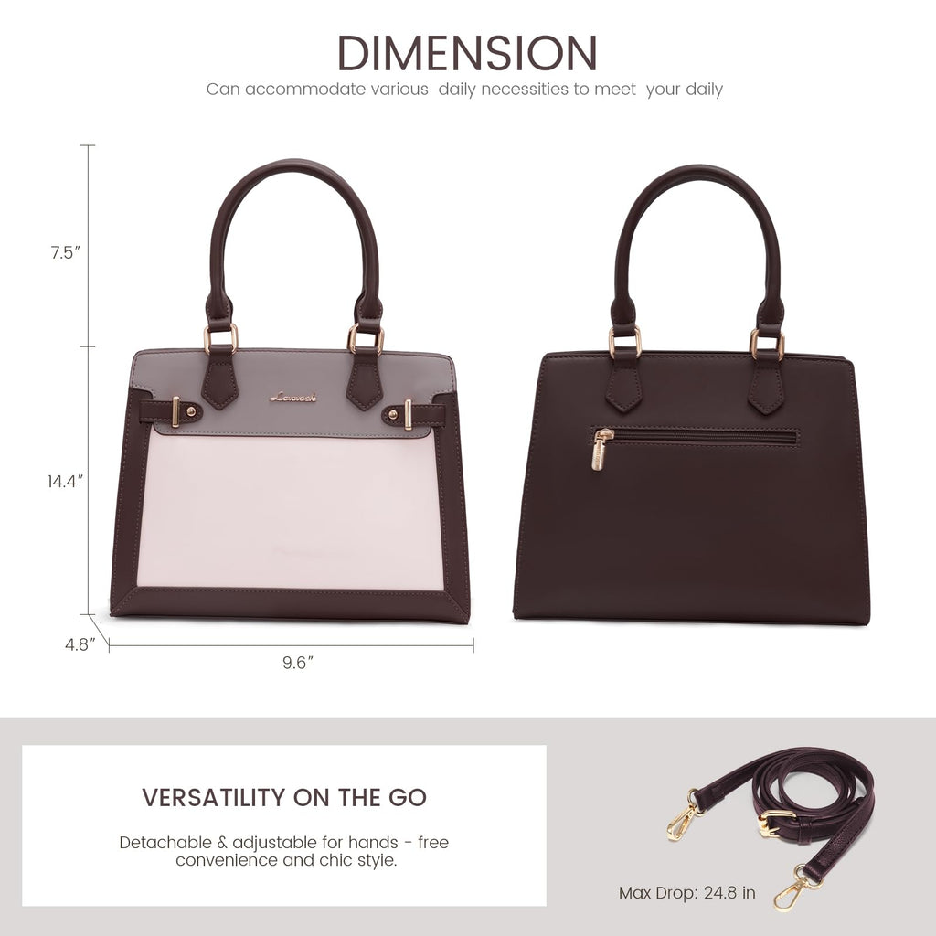 LOVEVOOK Purses and Handbags for Women, Tote Shoulder Bag Satchel Black Purse and PU Leather Top Handle for ladies