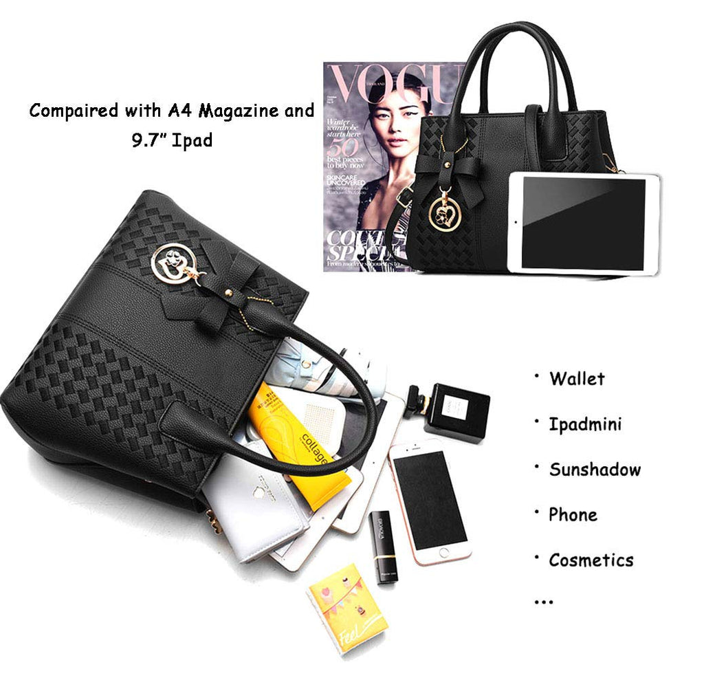 Purses and Handbags for Women Fashion Ladies PU Leather Top Handle Satchel Shoulder Tote Bags