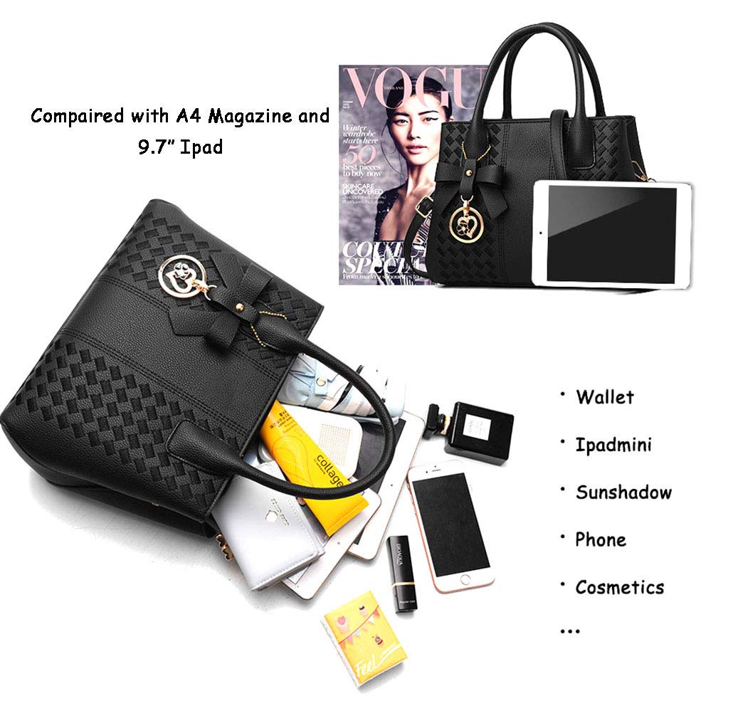 Purses and Handbags for Women Fashion Ladies PU Leather Top Handle Satchel Shoulder Tote Bags