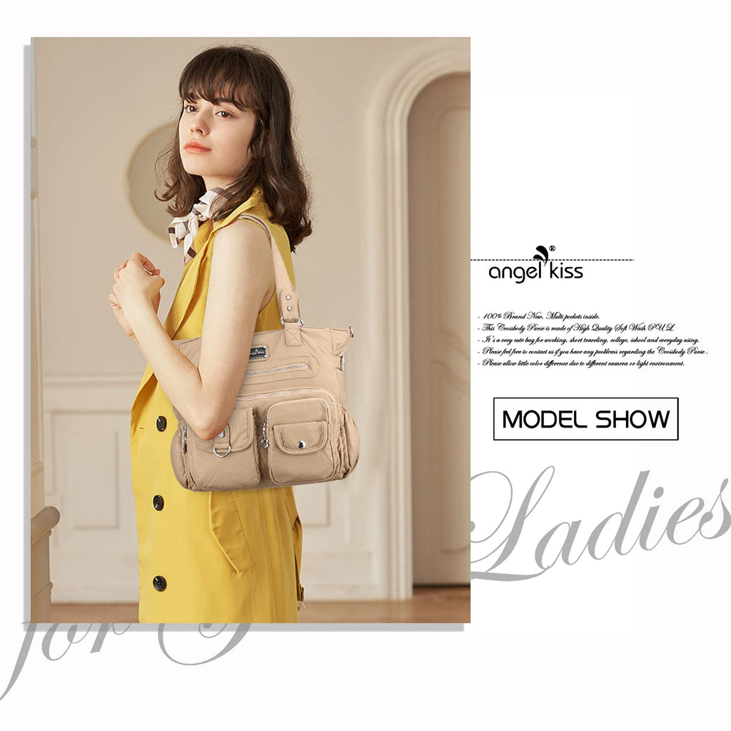 Angelkiss Purses and Handbag for Women Soft Leather Hobo Bags Satchel Shoulder Bags Ladies Tote Crossbody Bag