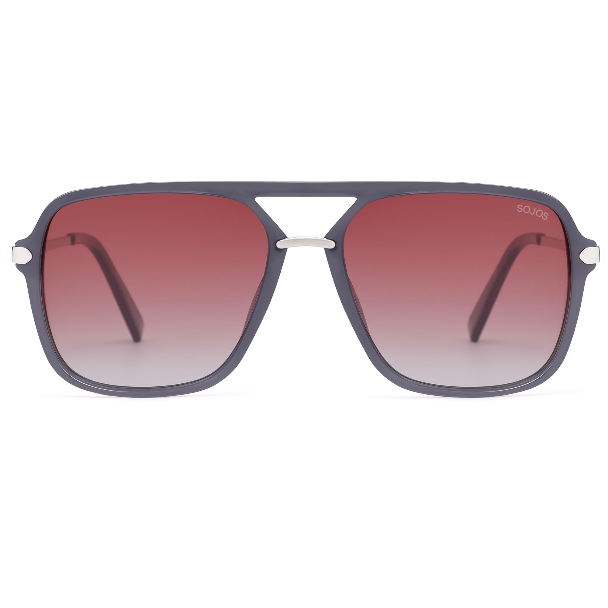 SOJOS Sunglasses for Women & Men, Square, Retro, Polarized Lens, Trendy Aviator, 90s Shades