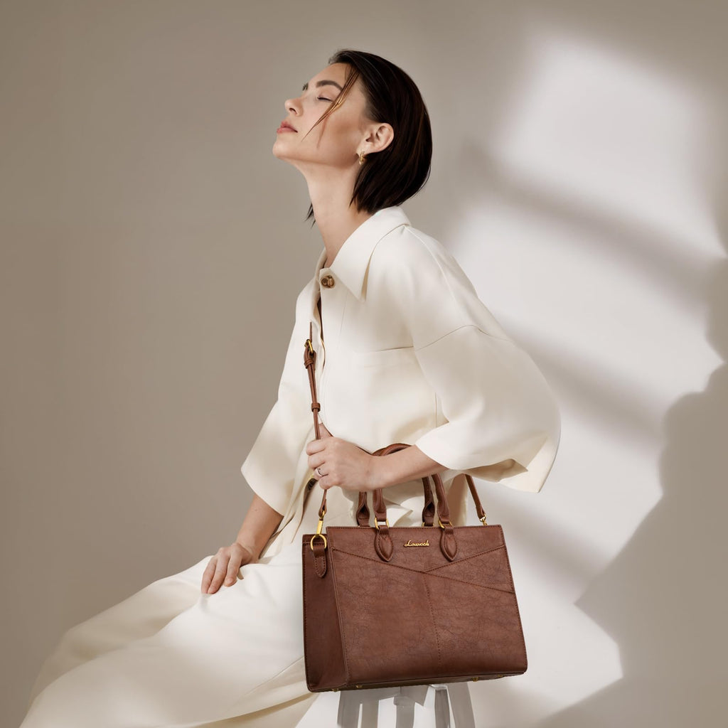 LOVEVOOK Purses for Women,Satchel Handbags Tote Bag, Black Pu Leather Shoulder Crossbody Top Handle Purse with Zipper