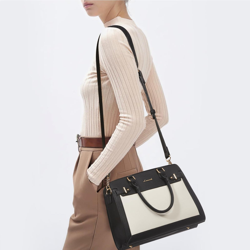 LOVEVOOK Purses and Handbags for Women, Tote Shoulder Bag Satchel Black Purse and PU Leather Top Handle for ladies