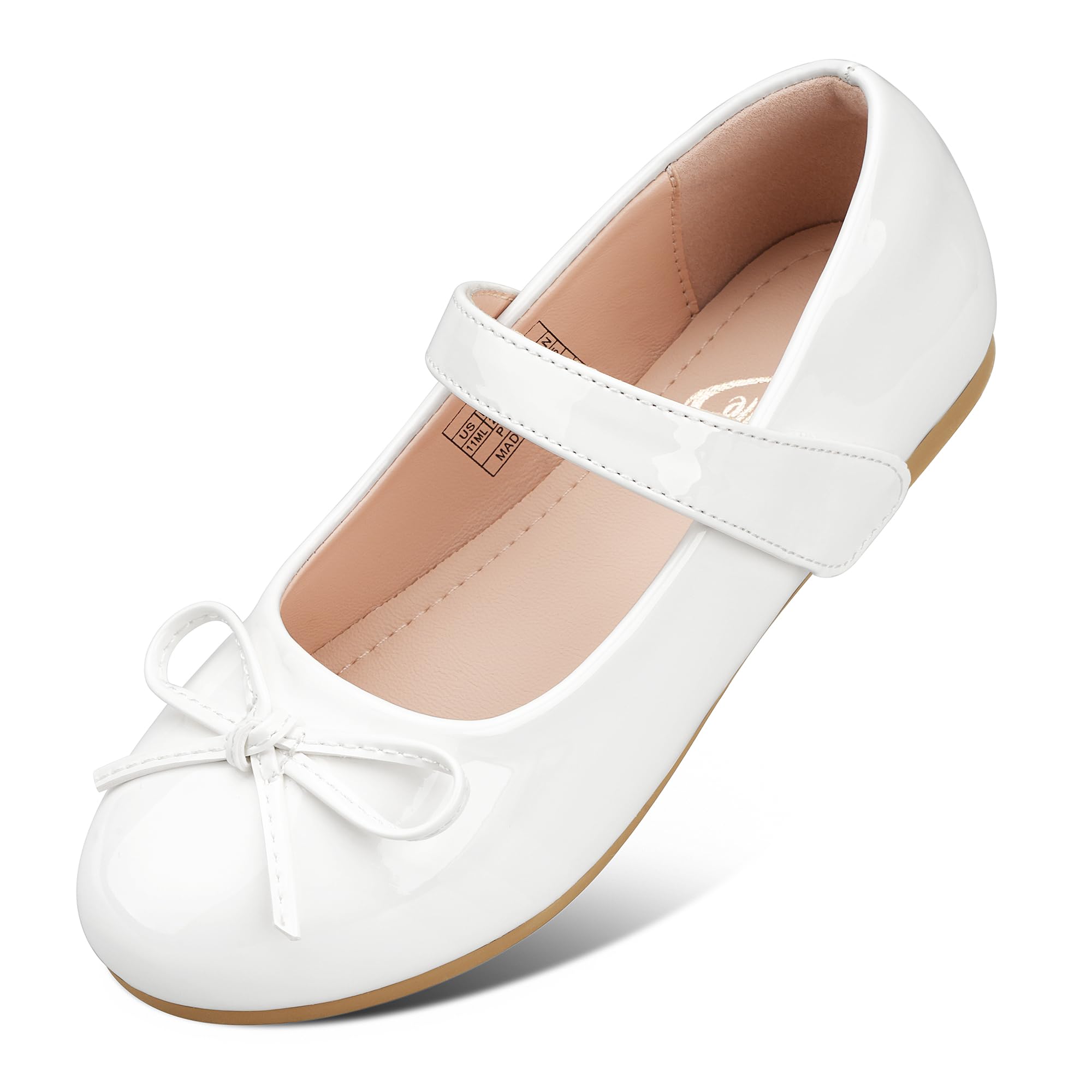 Stelle Girls Mary Jane School Flats Flower Wedding Uniform Party Shoes（Toddler/Little Kids/Big Kids）