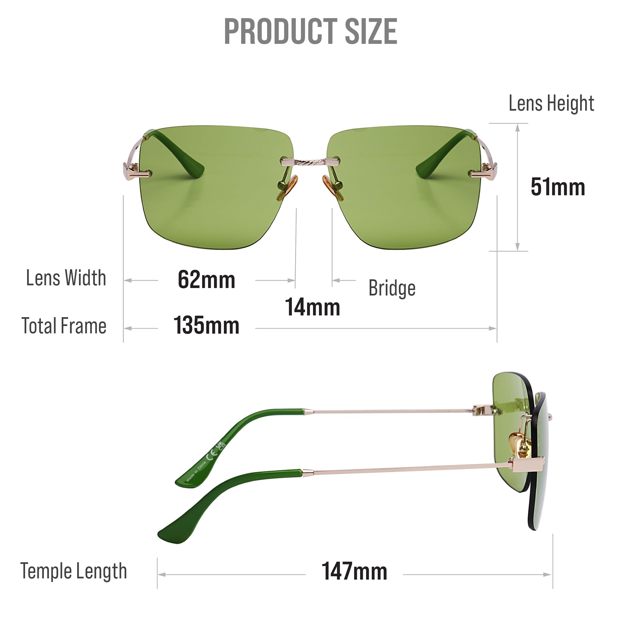 Mad Shade Sunglasses for Women Men UV400 Trendy Shades