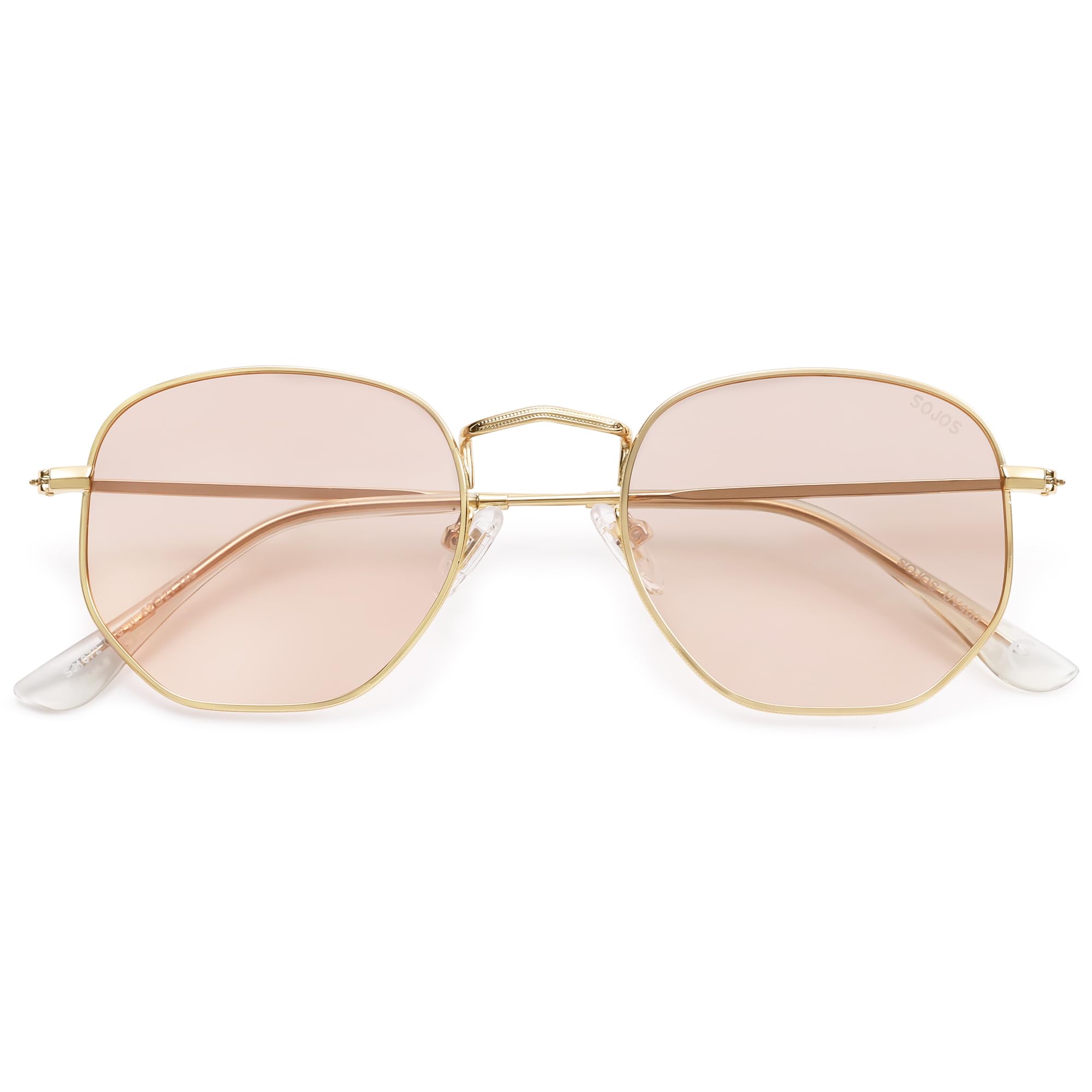 SOJOS Square Polarized Sunglasses for Women Men Small Hexagonal Polygon Shades SJ1072