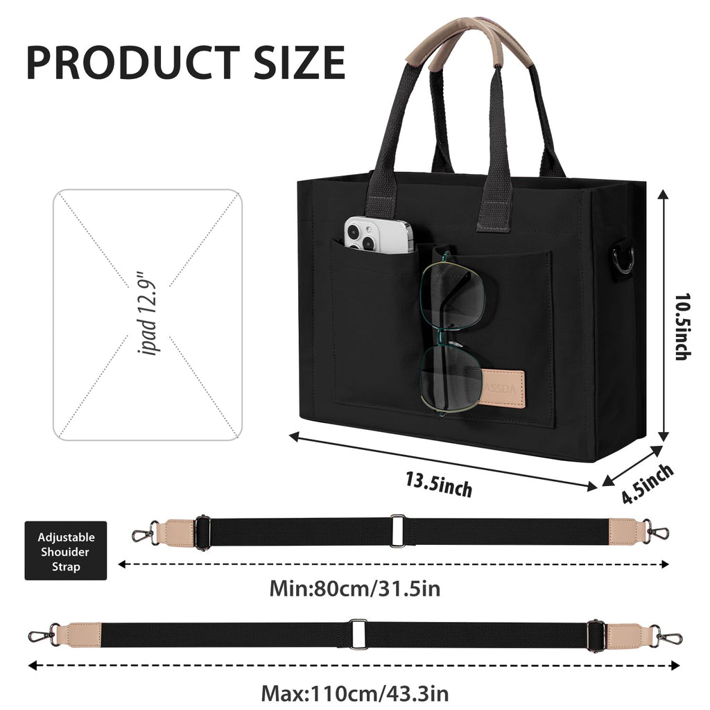 Tote Bags for Women Canvas Tote Purse Crossbody with Pockets Top Handle Shoulder Satchel Bag for Women