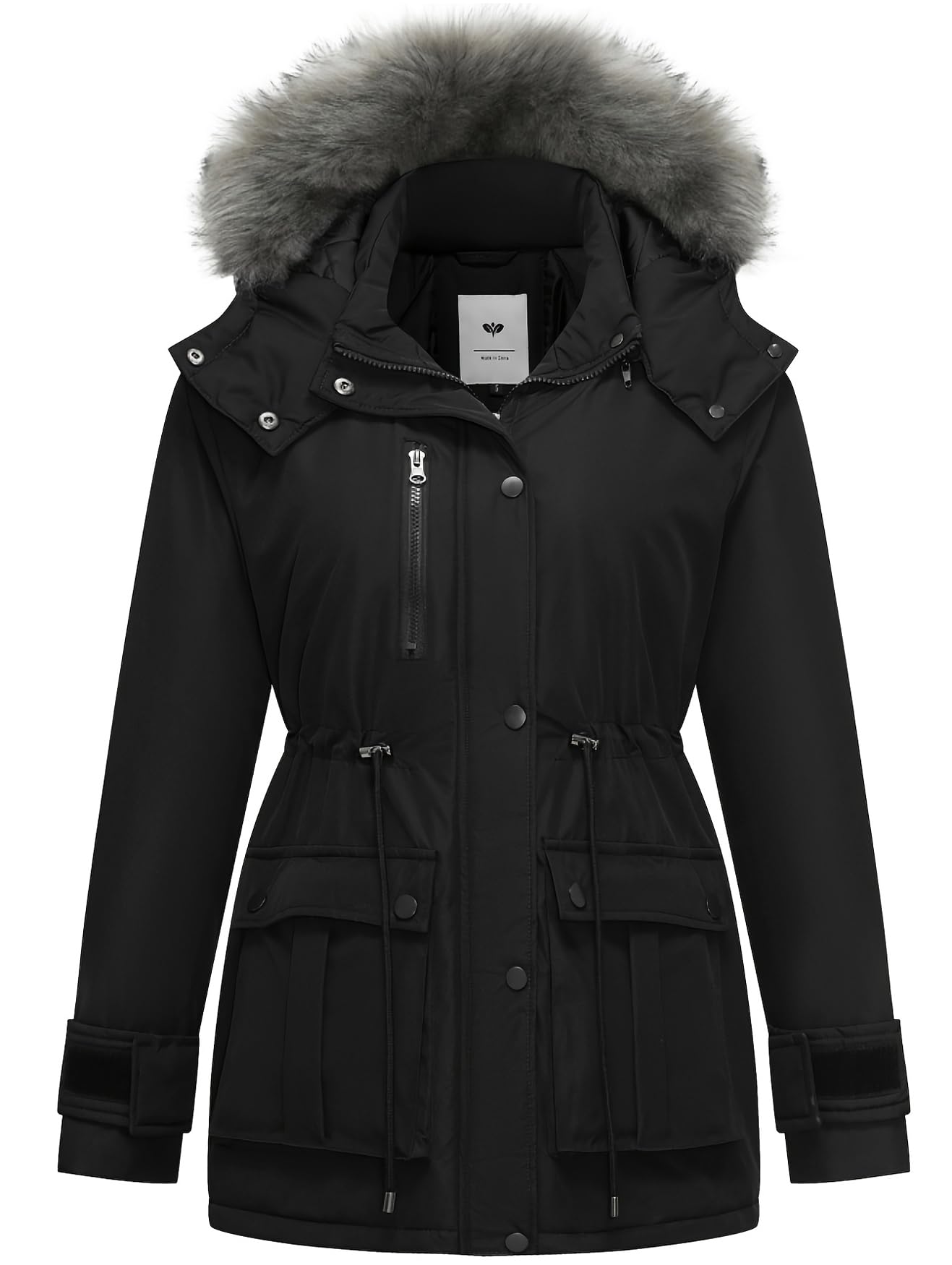 GGleaf Women's Quilted Winter Coat Warm Puffer Jacket Thicken Parka with Removable Hood