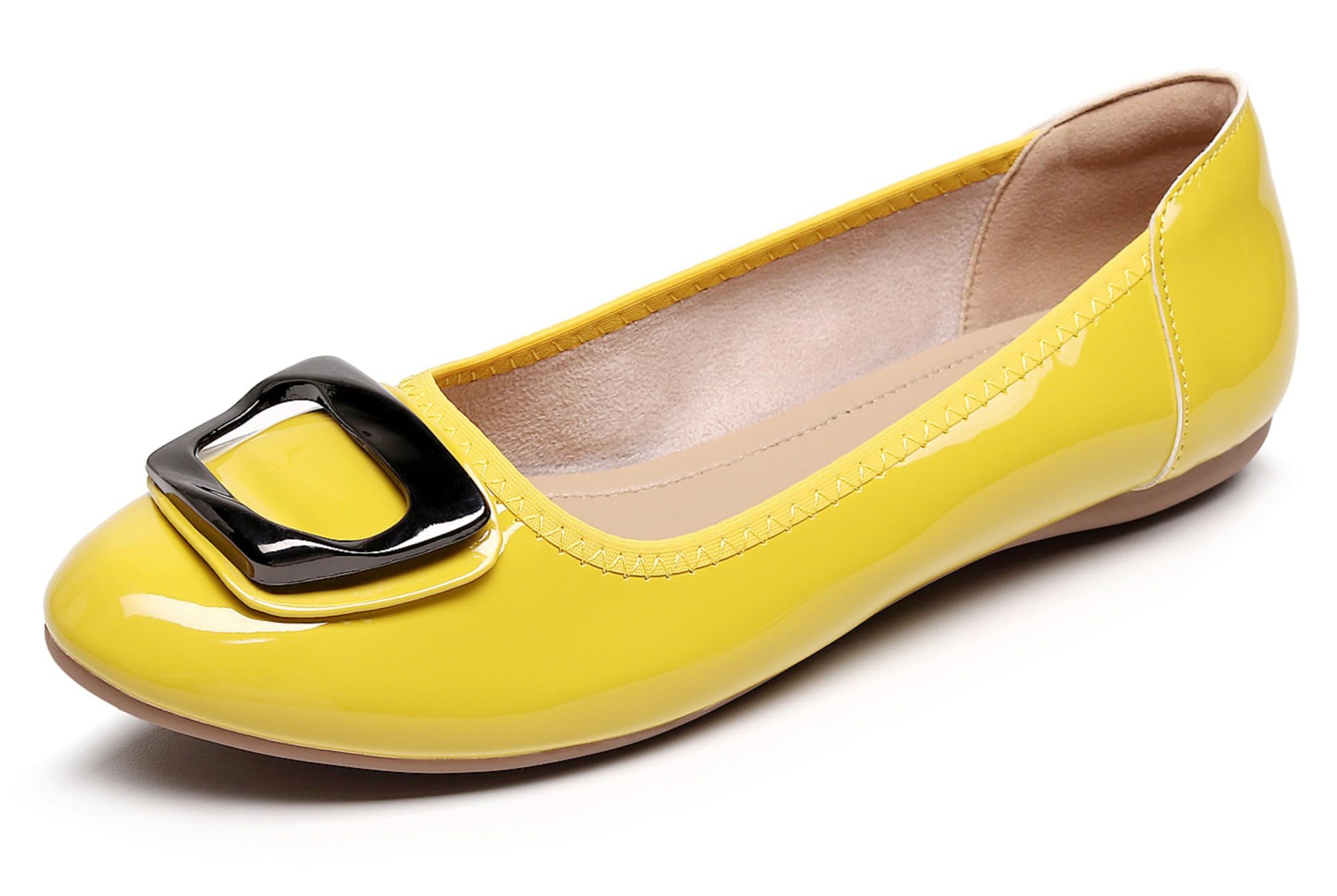 VenusCelia Women's Buckle Dance Flats Shoe