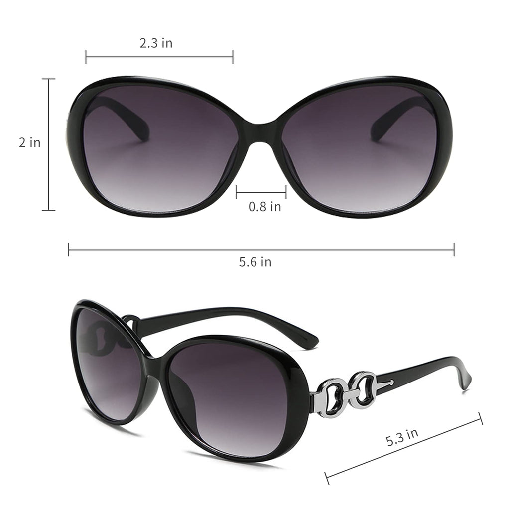 YQVIE 8 Pack Round Oversized Sunglasses Bulk for Women Shades Retro Plastic Large Trendy Sunglasses Set