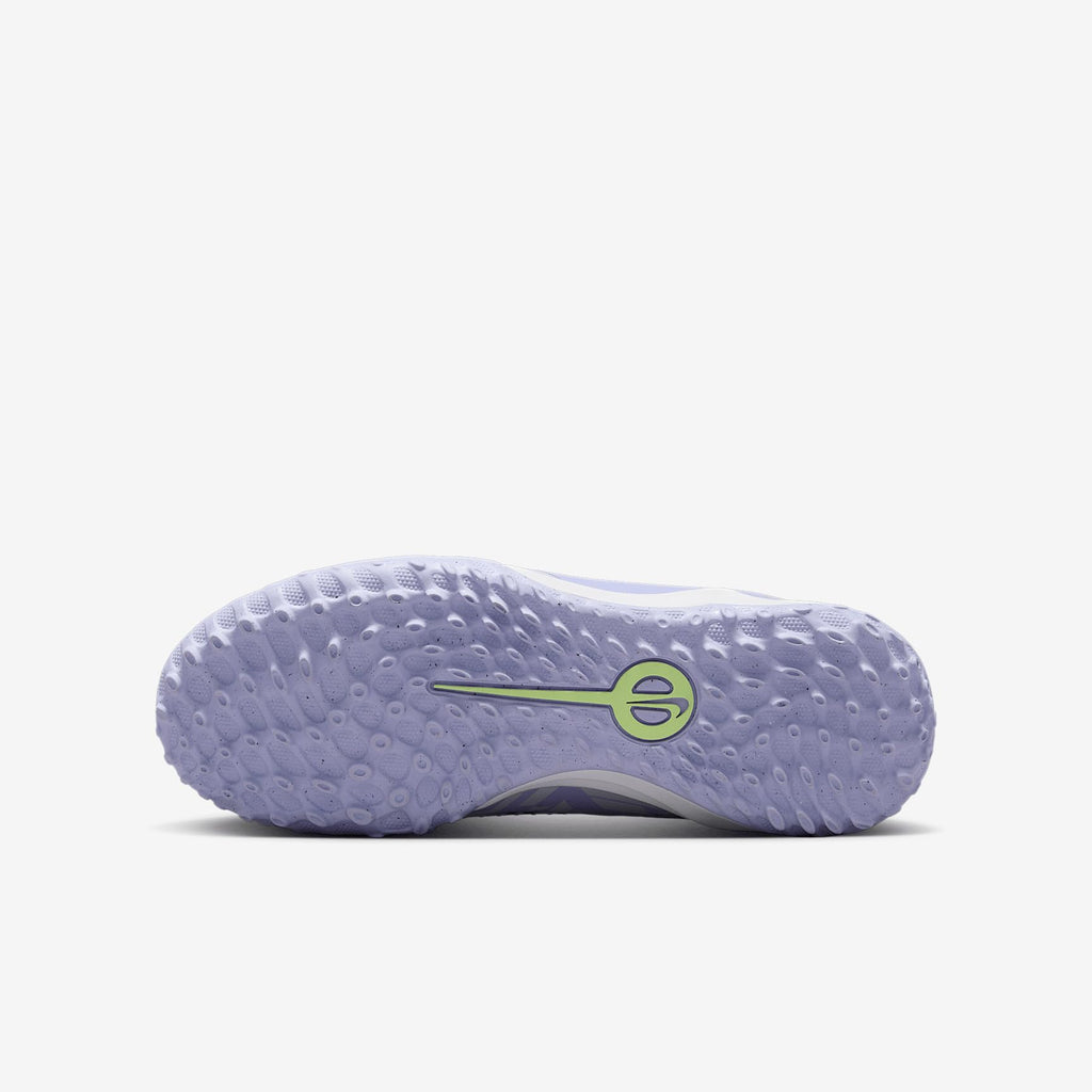 Nike United Jr. Tiempo Legend 10 Academy Big Kids' TF Low-Top Soccer Shoes (HF1499-500, Purple Agate/Barely Volt)