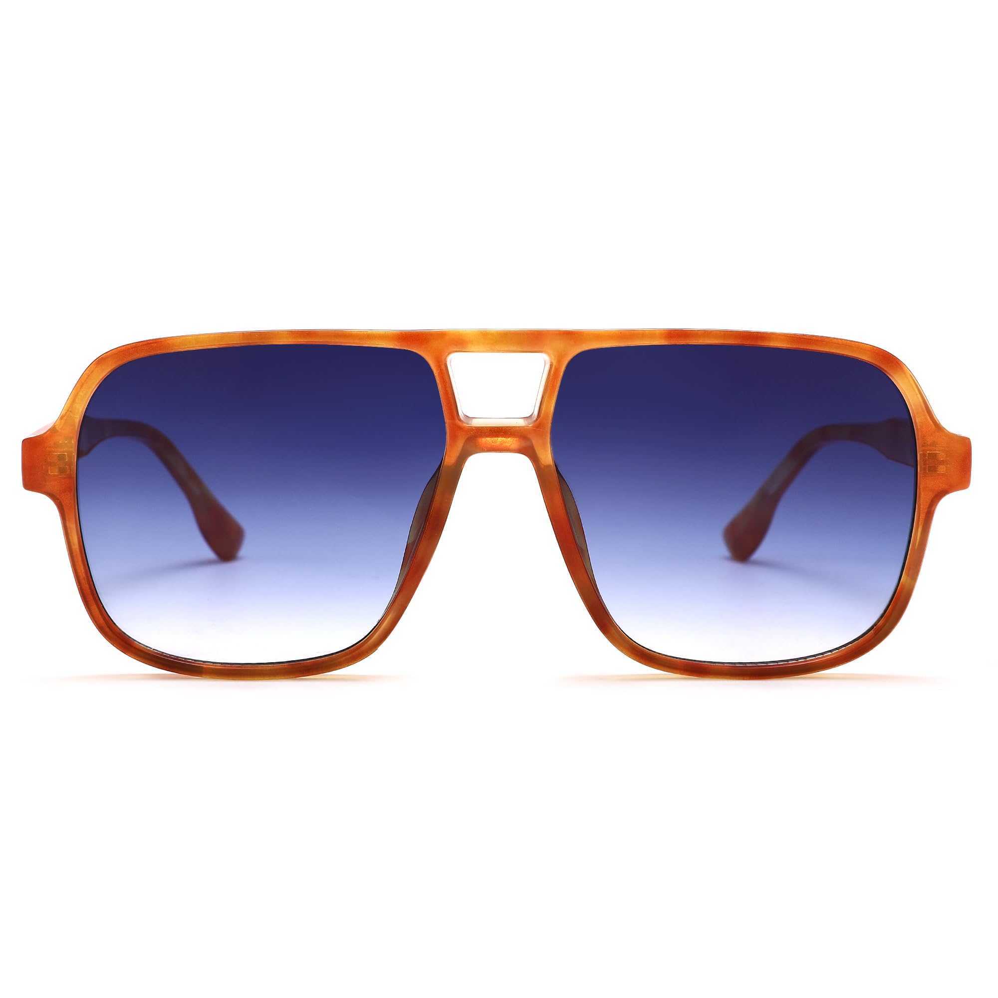 Oversized Aviator Sunglasses for Women Men - Retro 70s Square Shades Sun Glasses