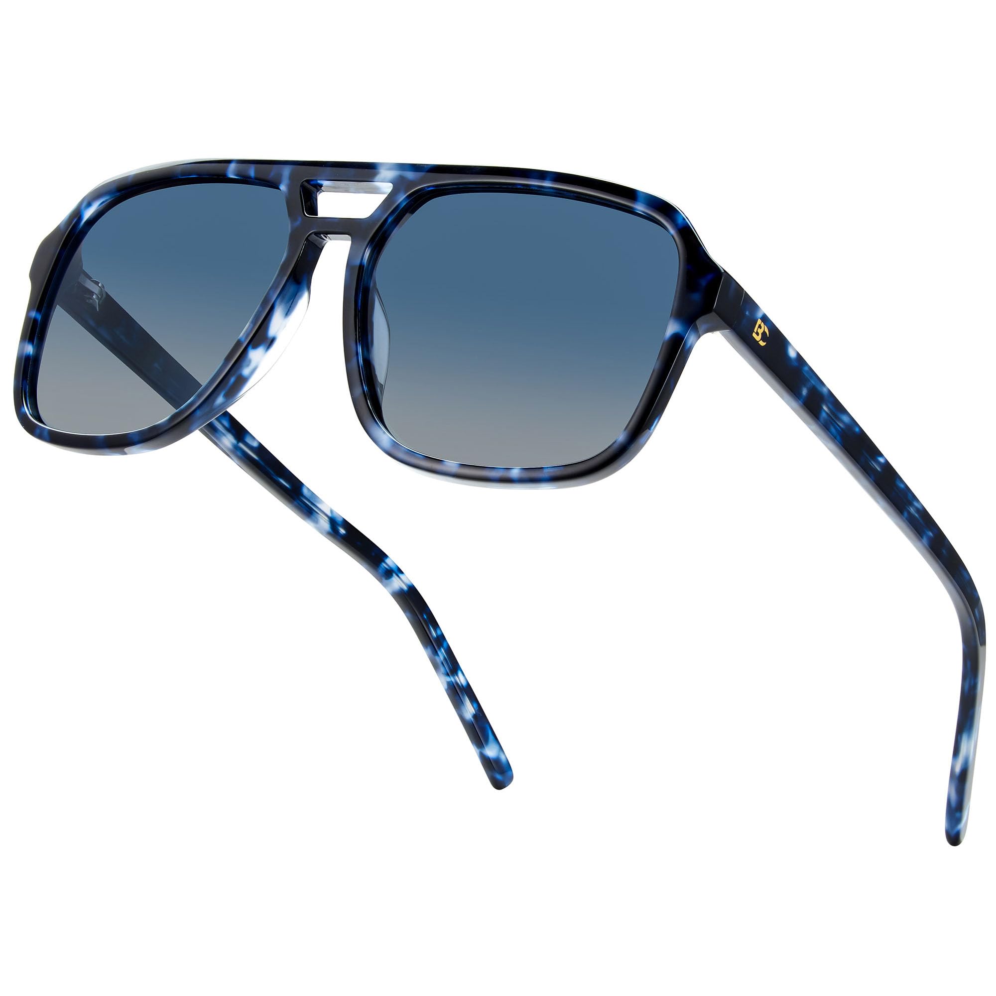 BIRCEN Women Polarized Acetate Sunglasses: Fashion Square Aviator Shades UV Protection for Trendy Laides Travel Beach Outdoor