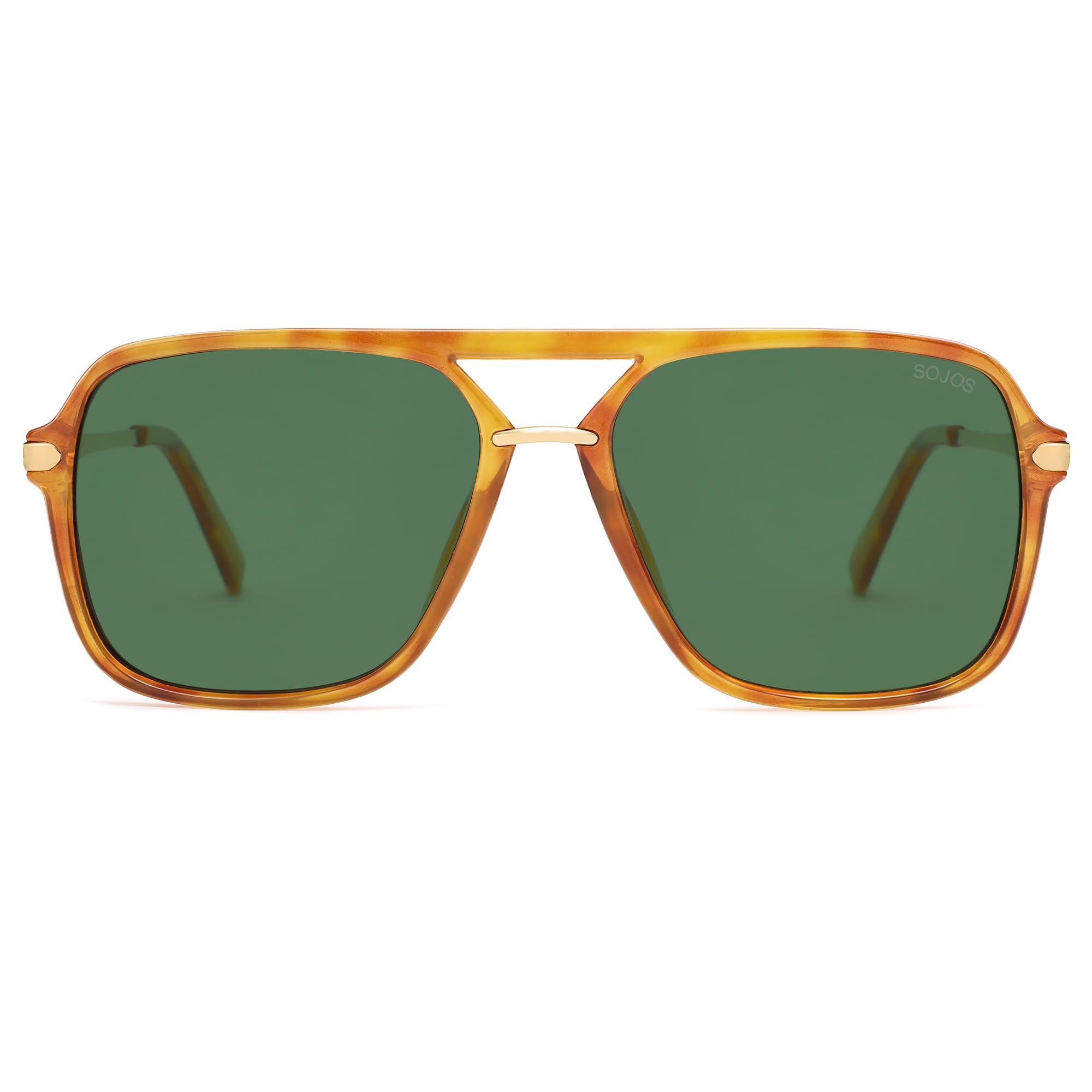SOJOS Sunglasses for Women & Men, Square, Retro, Polarized Lens, Trendy Aviator, 90s Shades