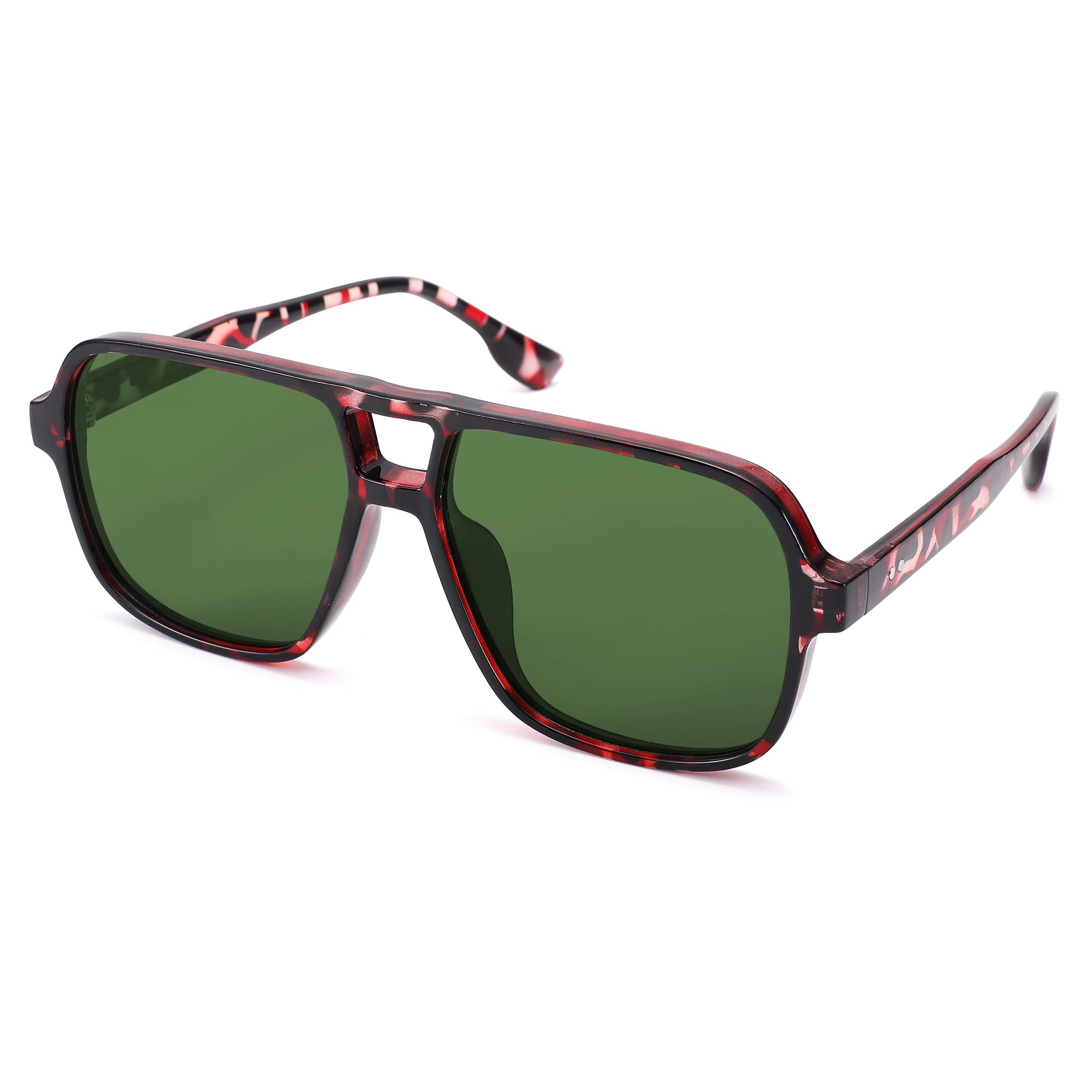 Oversized Aviator Sunglasses for Women Men - Retro 70s Square Shades Sun Glasses