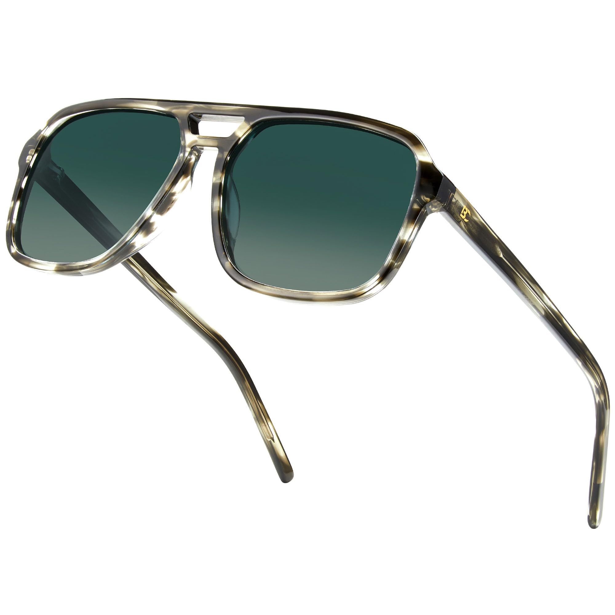 BIRCEN Women Polarized Acetate Sunglasses: Fashion Square Aviator Shades UV Protection for Trendy Laides Travel Beach Outdoor