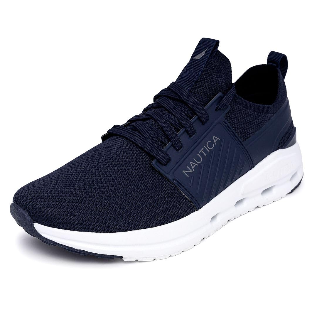 Nautica Mens Running Sneakers Sport Fashion Lace-Up Athletic Soft Shoes for Gym Tennis Men – Cushioned, Breathable, Lightweight & Comfortable