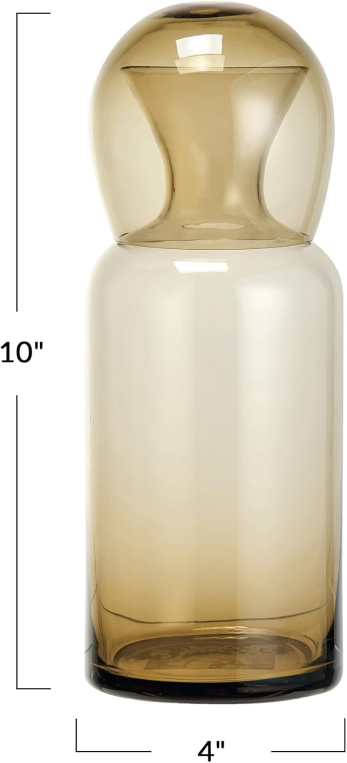 Bloomingville Glowing Glass Carafe Set, Amber