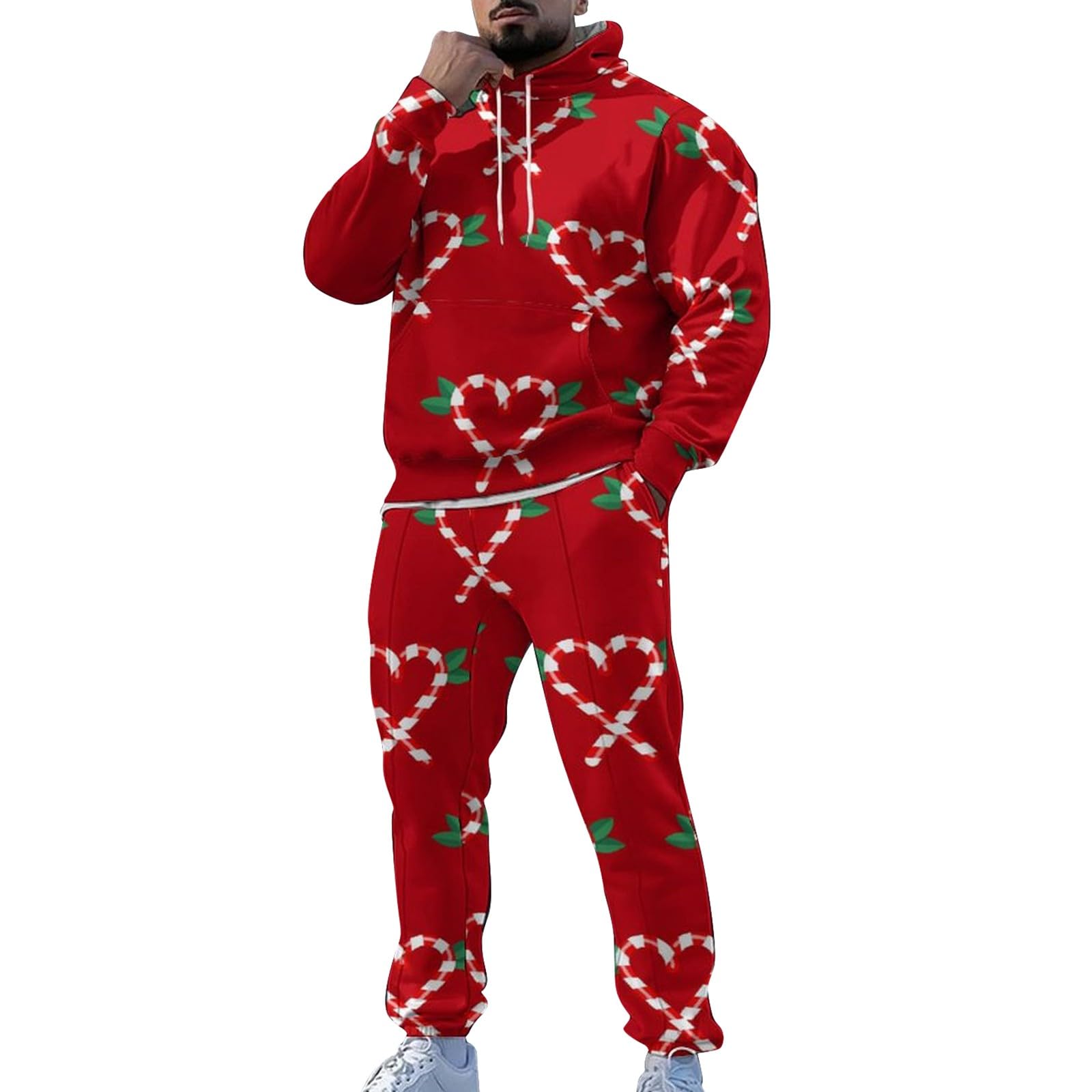 Men's Jogger Set 2 Piece Lounge Sweatshirt Sets Outfits Matching Sweatsuits Two Piece